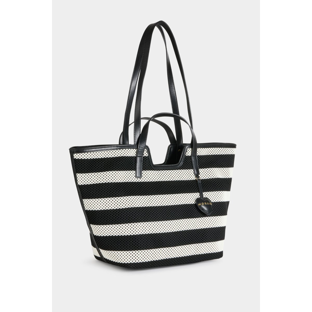 Sac cabas tissé blanc, MORGAN