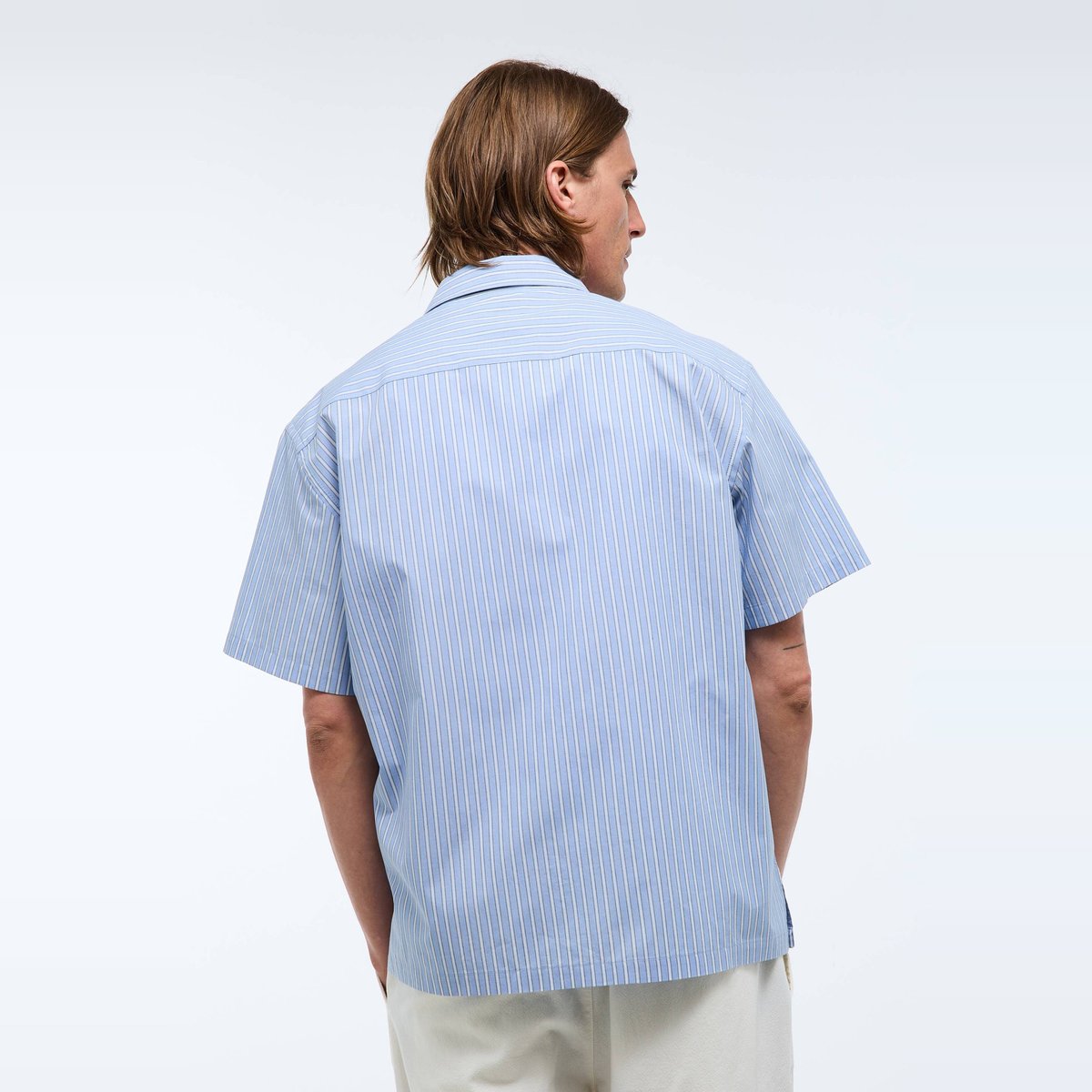 Chemise manches courtes rayée en coton bio GOTS riviera, MONOPRIX