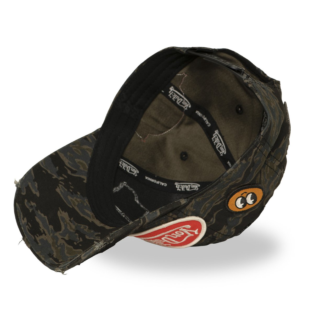 Casquette baseball KAMO kaki foncé/marron/noir/orange, VON DUTCH