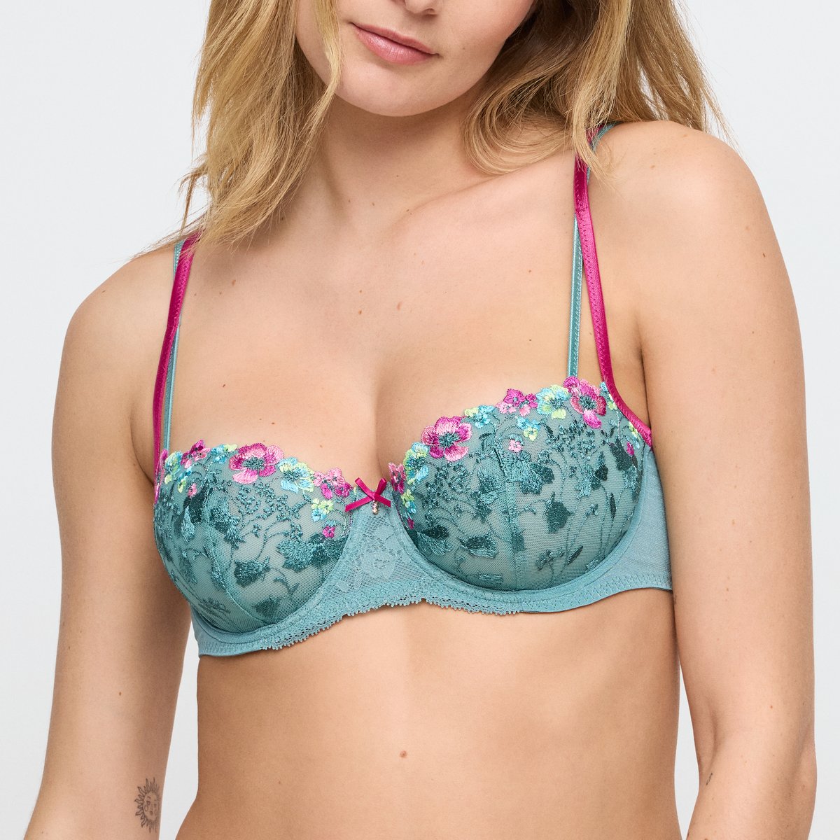 Soutien gorge balconnet couture verticale LIZELOT vert - bali green, MARIE JO