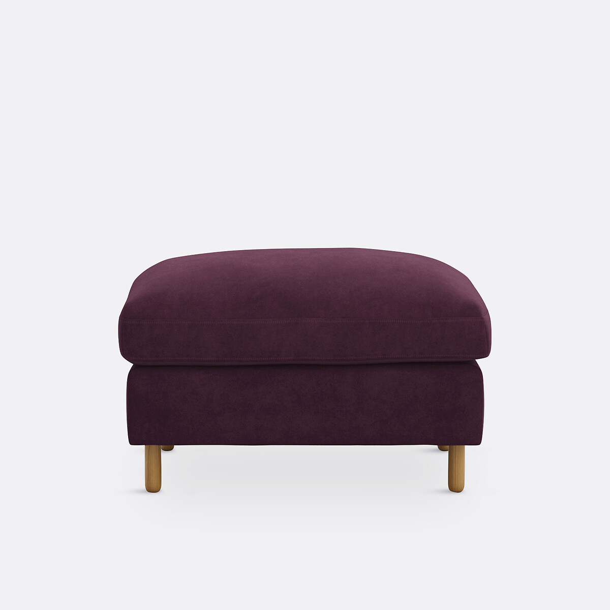 Pouf velours, Lomeo prune, LA REDOUTE INTERIEURS
