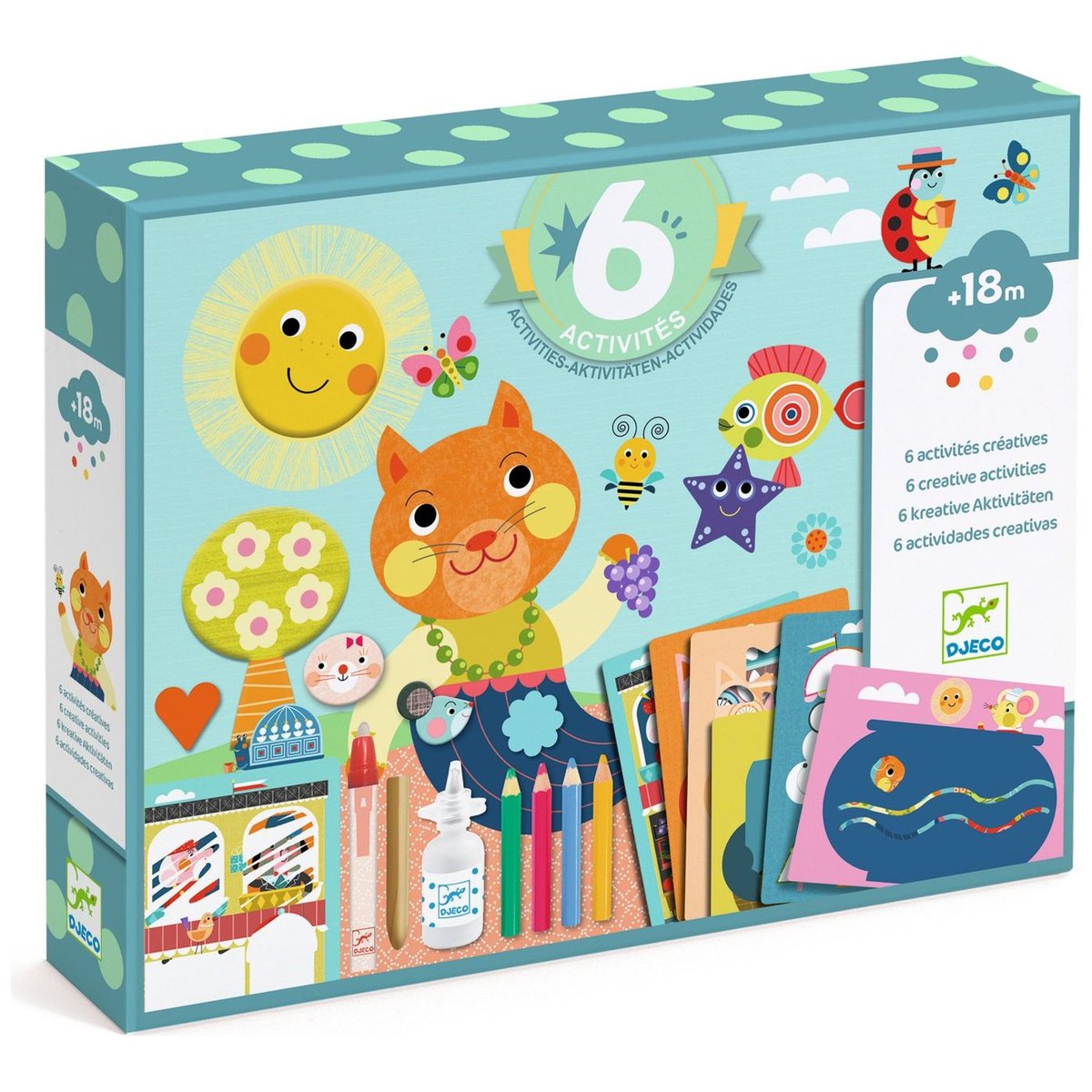 Coffret multi-activités Le chat et ses amis multicolore, DJECO