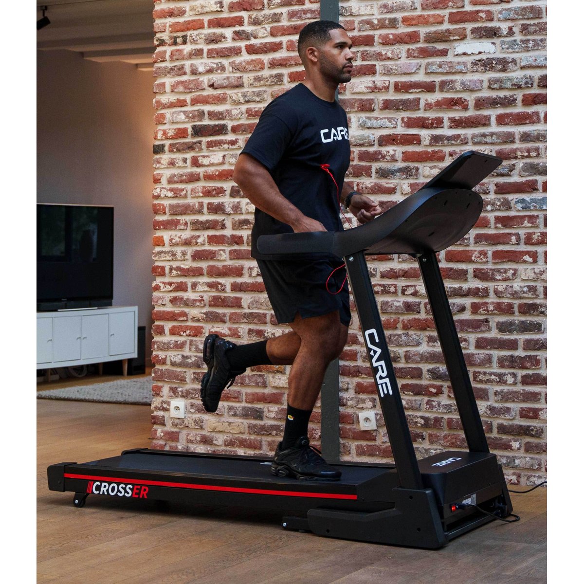 Tapis de course connecté - 18km/h - CARE - CROSSER - KINOMAP noir, CARE FITNESS