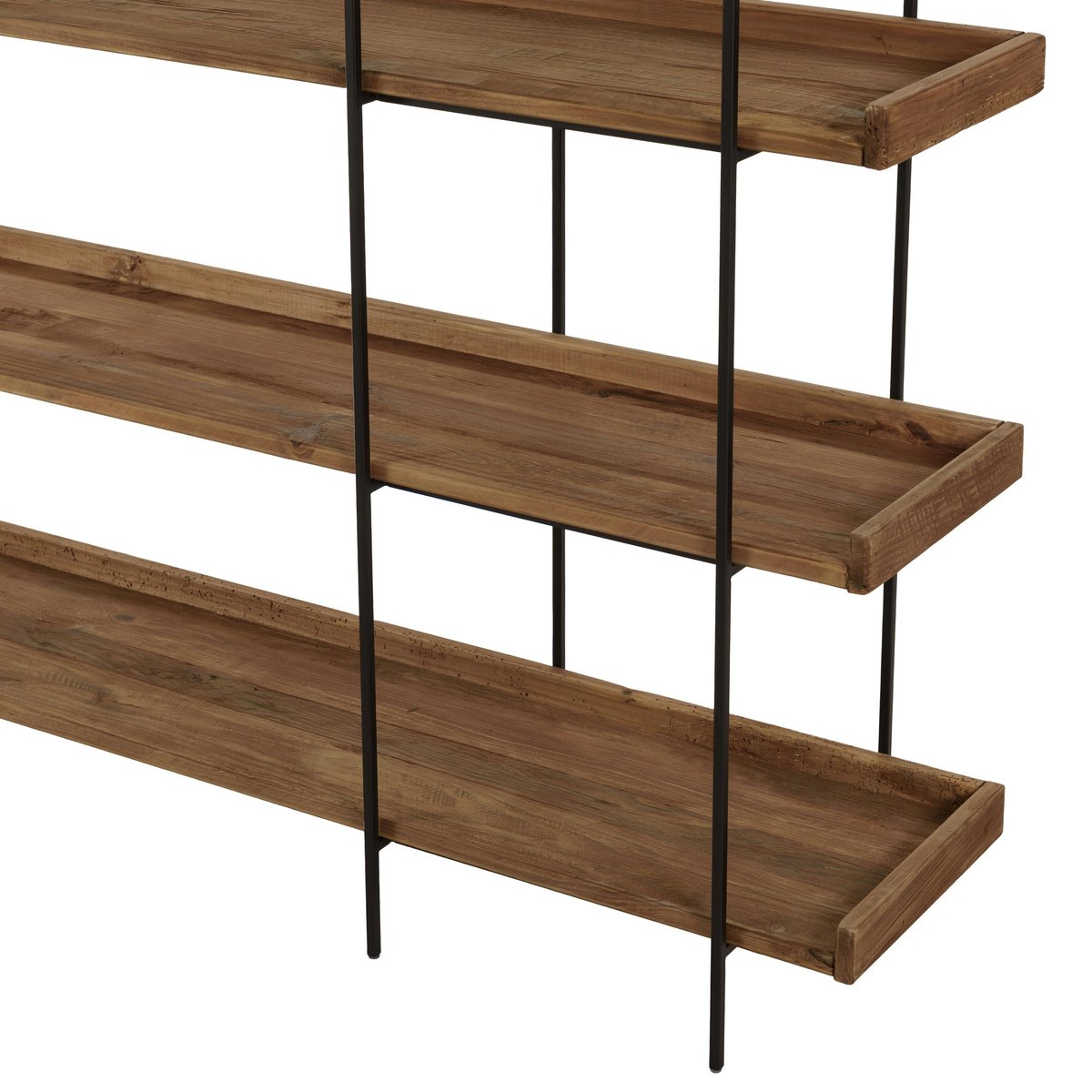 Bibliothèque étagère 5 plateaux pin recyclé CRACOVIE bois naturel, PIER IMPORT