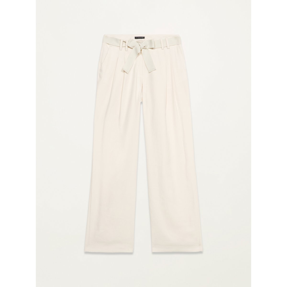 Pantalon fluide avec ceinture. blanc, OLTRE