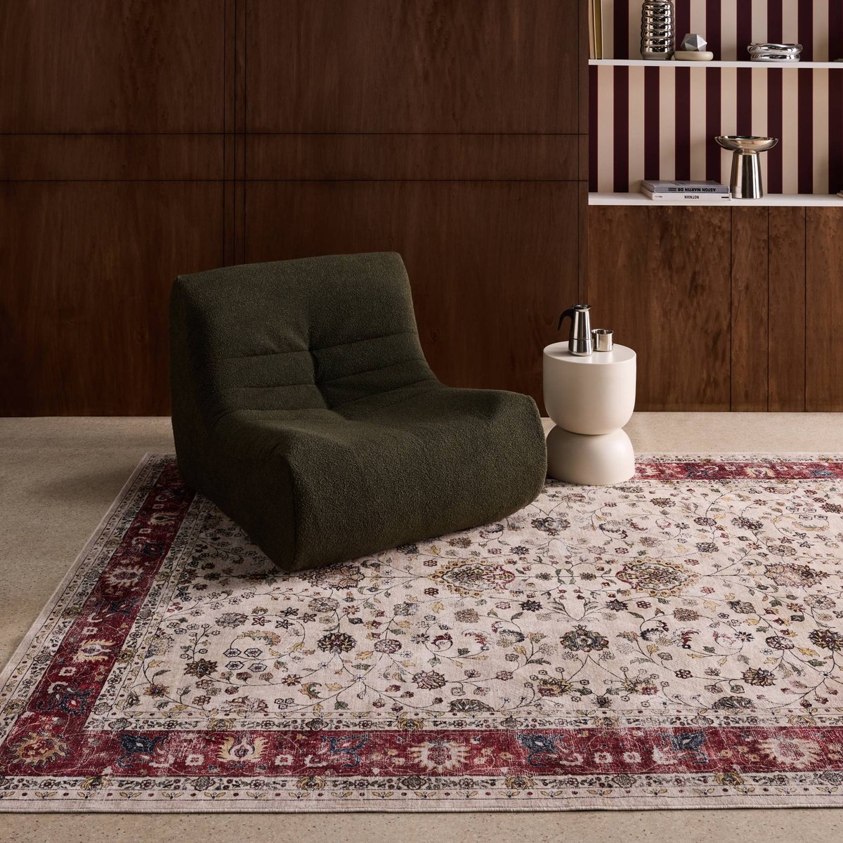 Tapis intérieur rectangulaire vintage IVO multicolore, SWEEEK