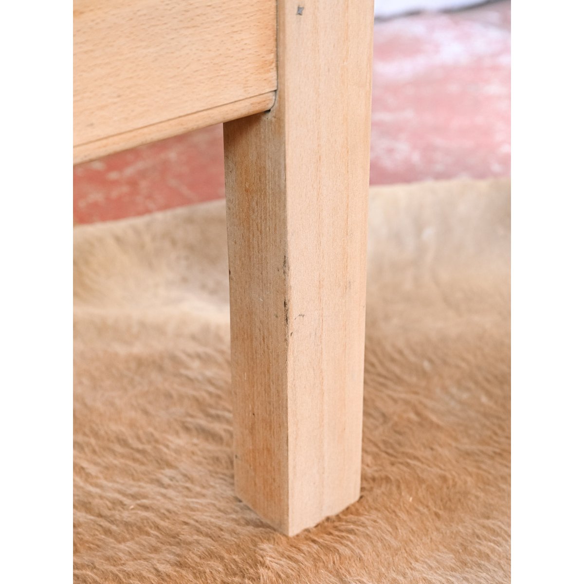 Table basse campagne en bois clair Léonie N°1159 - Bon état bois clair, DEBONGOUT