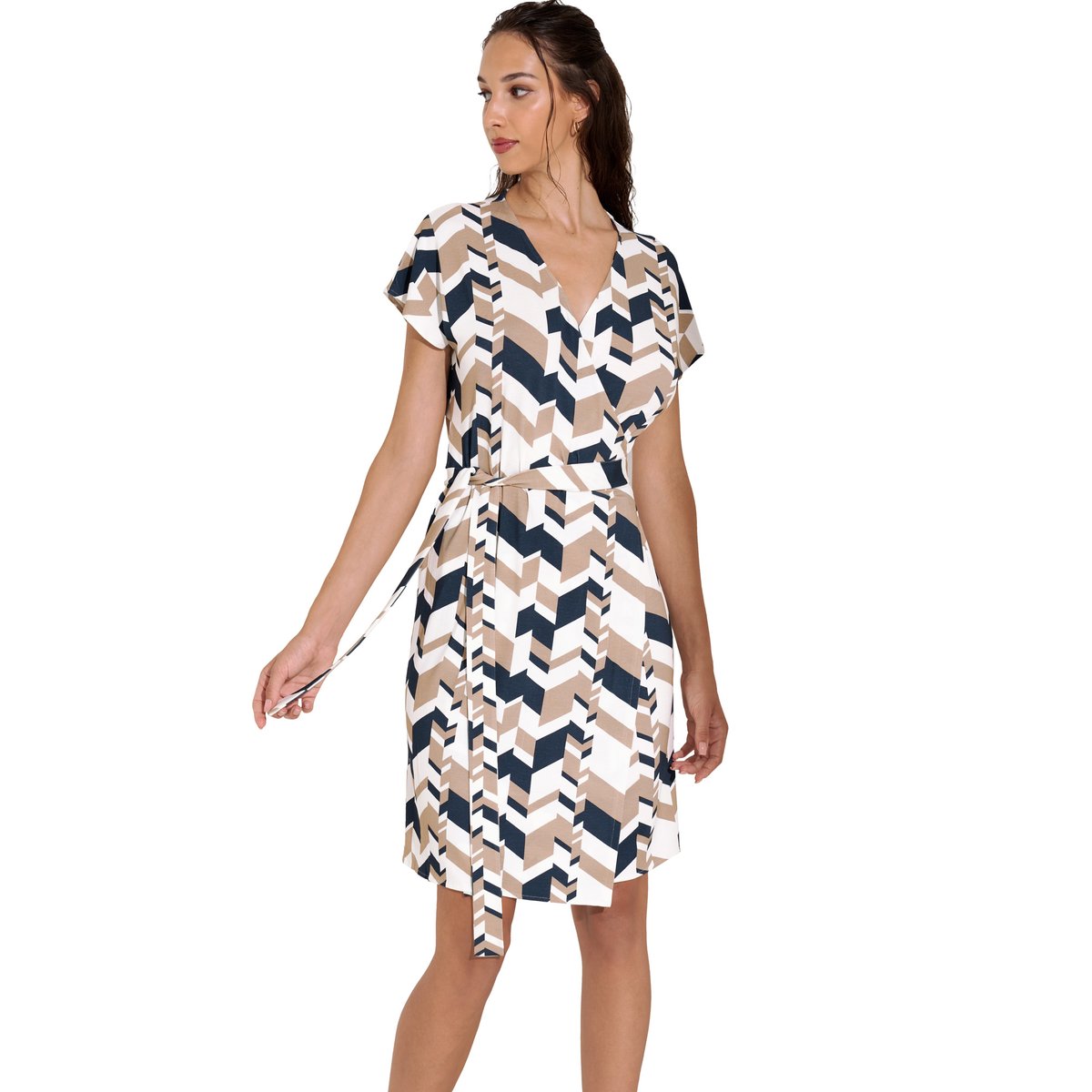 Robe estivale manches courtes Toulouse bleu, LISCA