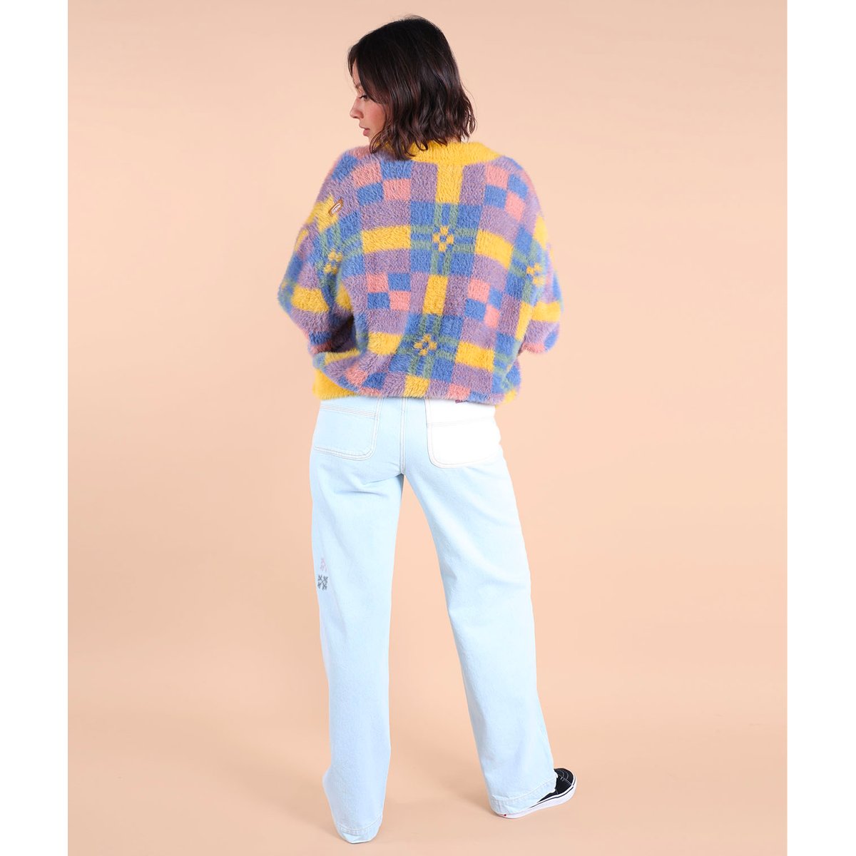 Cardigan doux oversized TILE multicolore, OXBOW