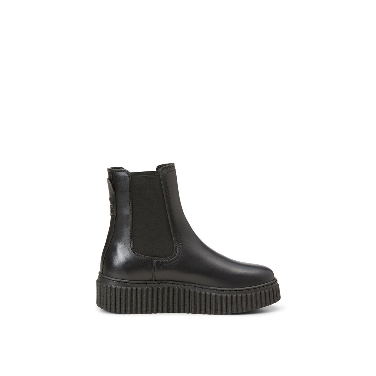 Bottines Chelsea modèle Bianca en cuir de vachette souple noir, MARC O'POLO