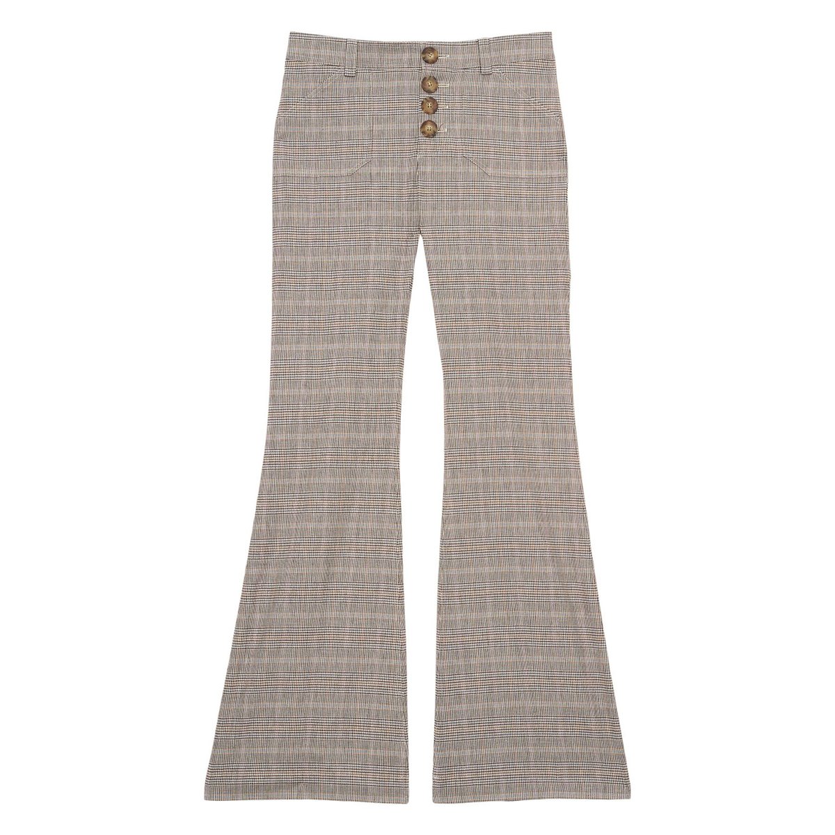 Pantalon Charlotte en coton marron, INES DE LA FRESSANGE PARIS