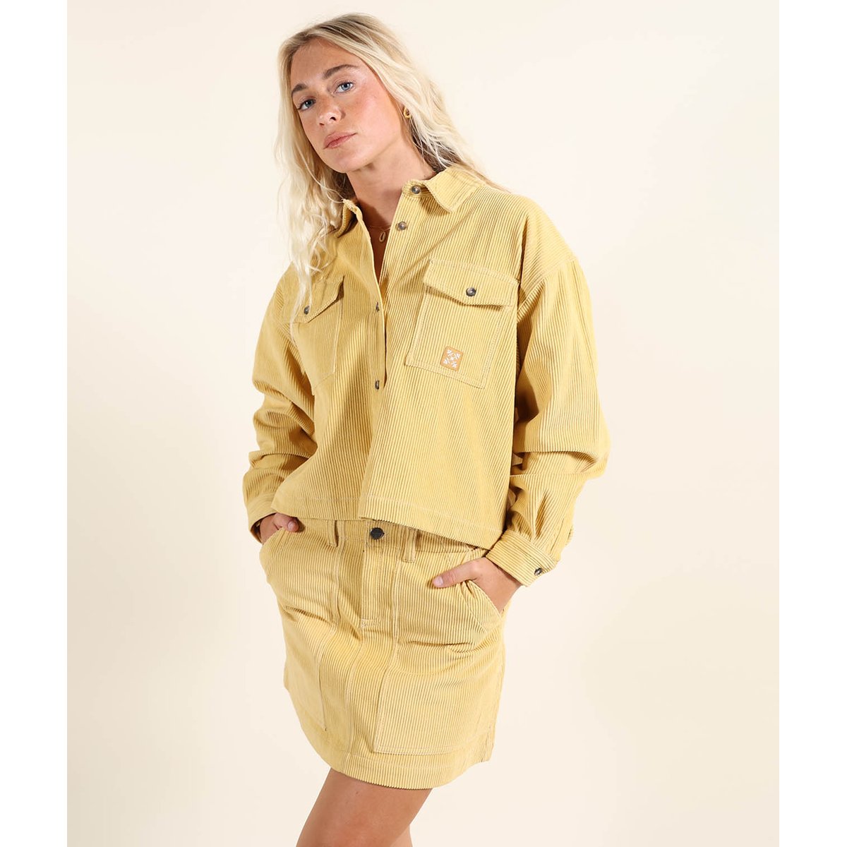 Chemise manches longues CORD lazy yellow, OXBOW