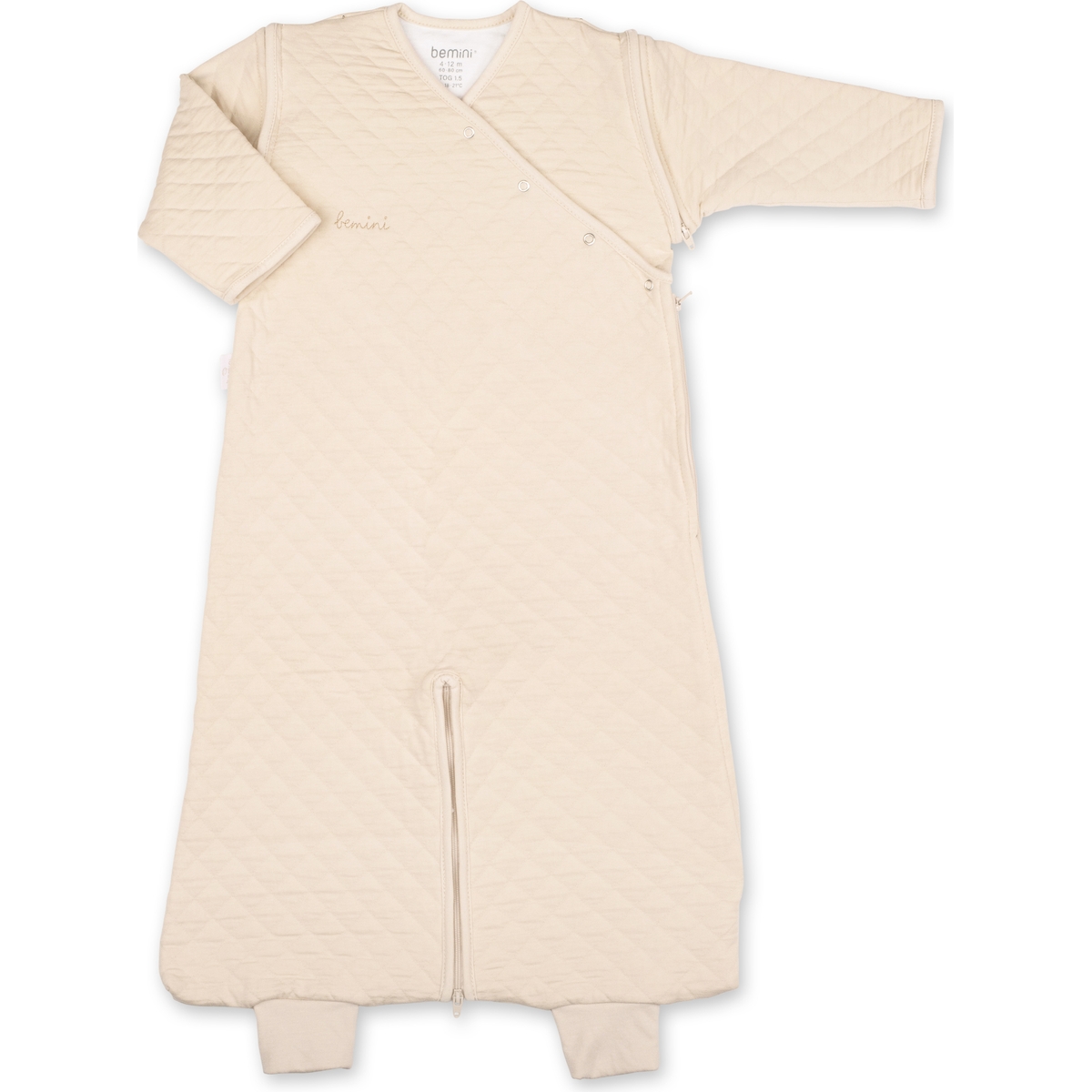 Gigoteuse jambes séparables mi-saison - TOG 1.5 Matelassé confort crème, BEMINI