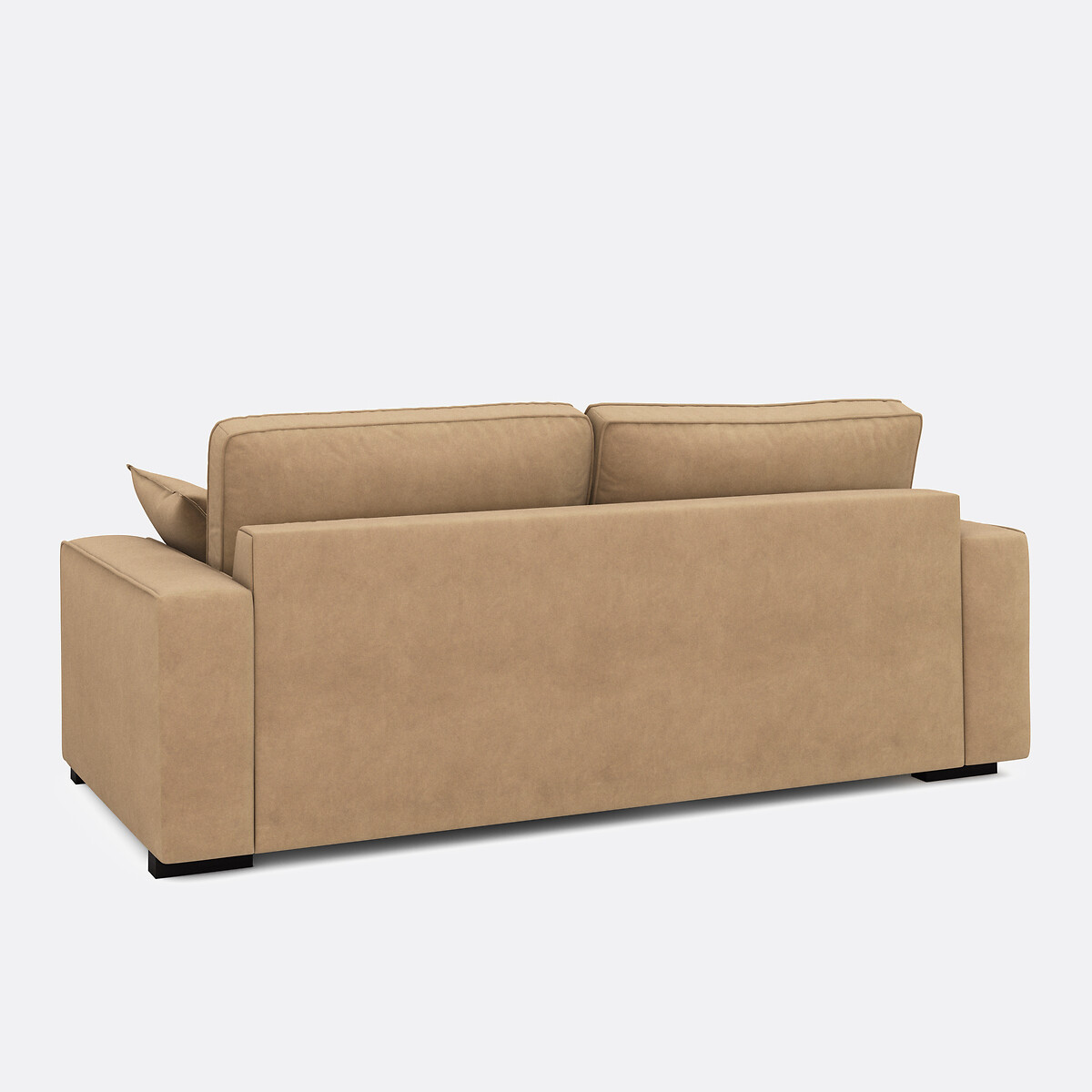 Sofá cama de terciopelo, espuma HR premium, Cecilia capuchino, LA REDOUTE INTERIEURS