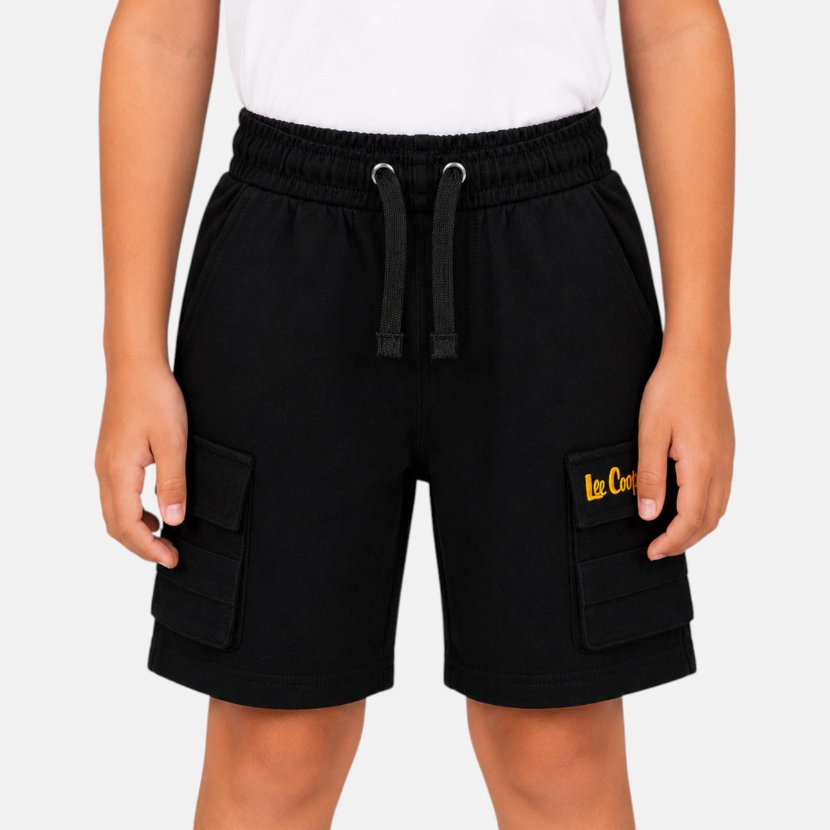 Bermuda cargo molletonné à cordon BARUDA noir, LEE COOPER