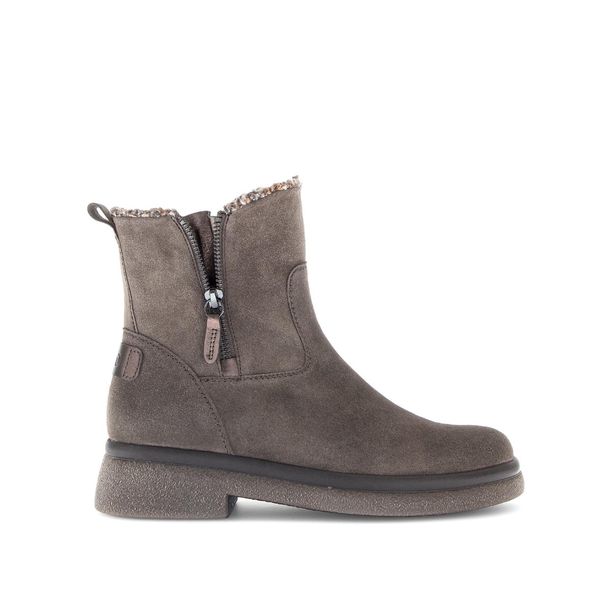 Bottines en cuir à talon décroché marron, GABOR