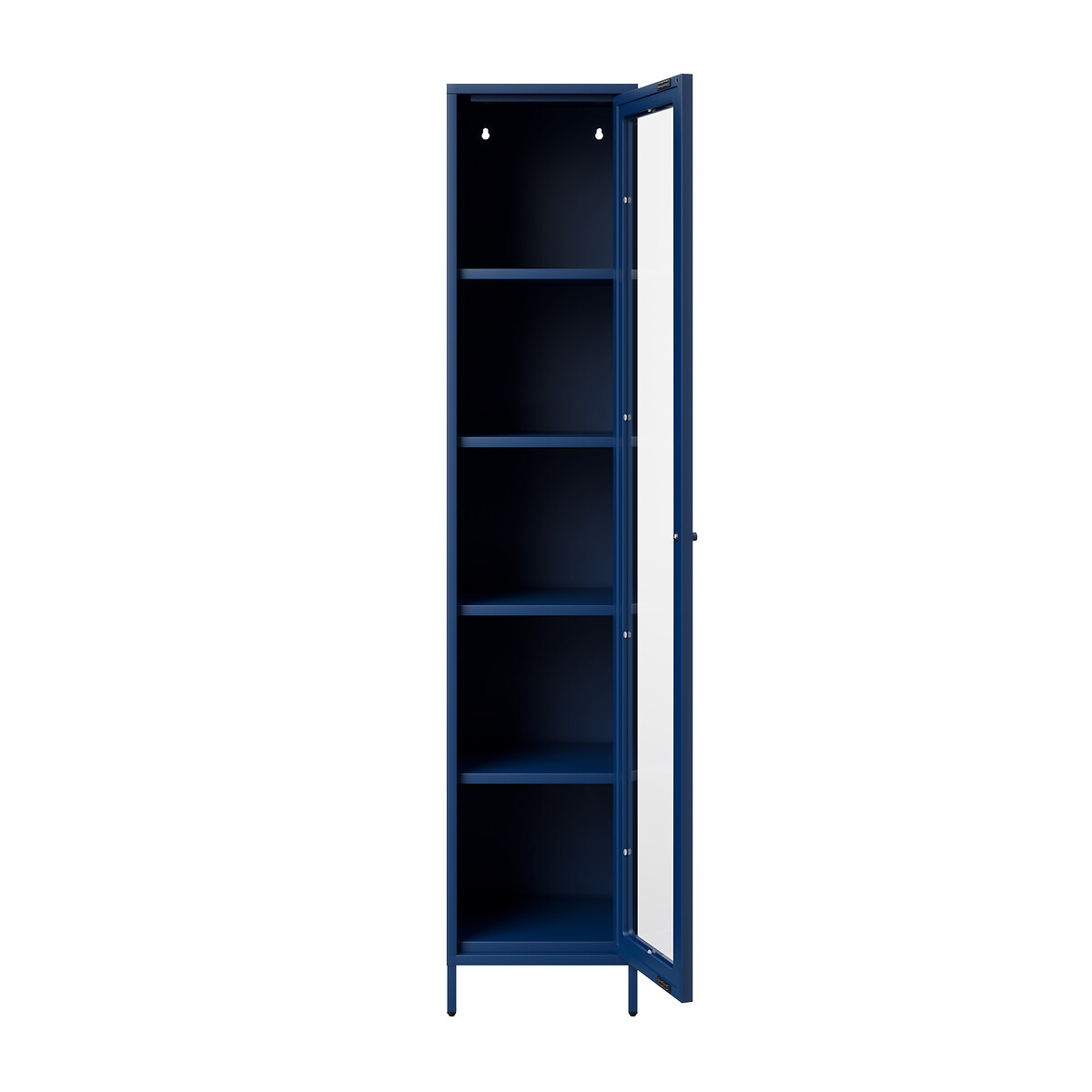 Talisk Industrial Metal and Glass Cabinet blue, SO'HOME