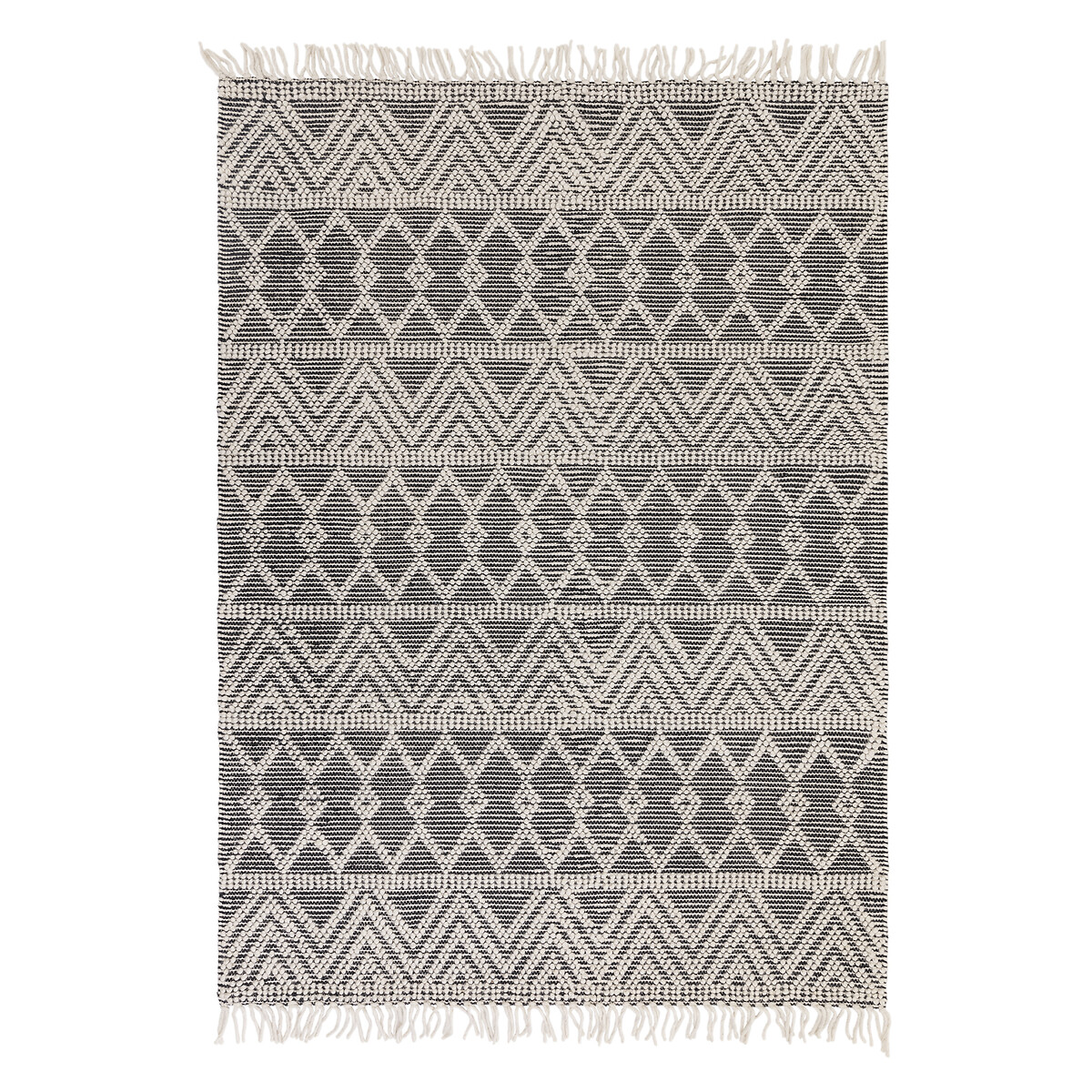 Modern Boho Patterned Rug black, ÉDITÉ