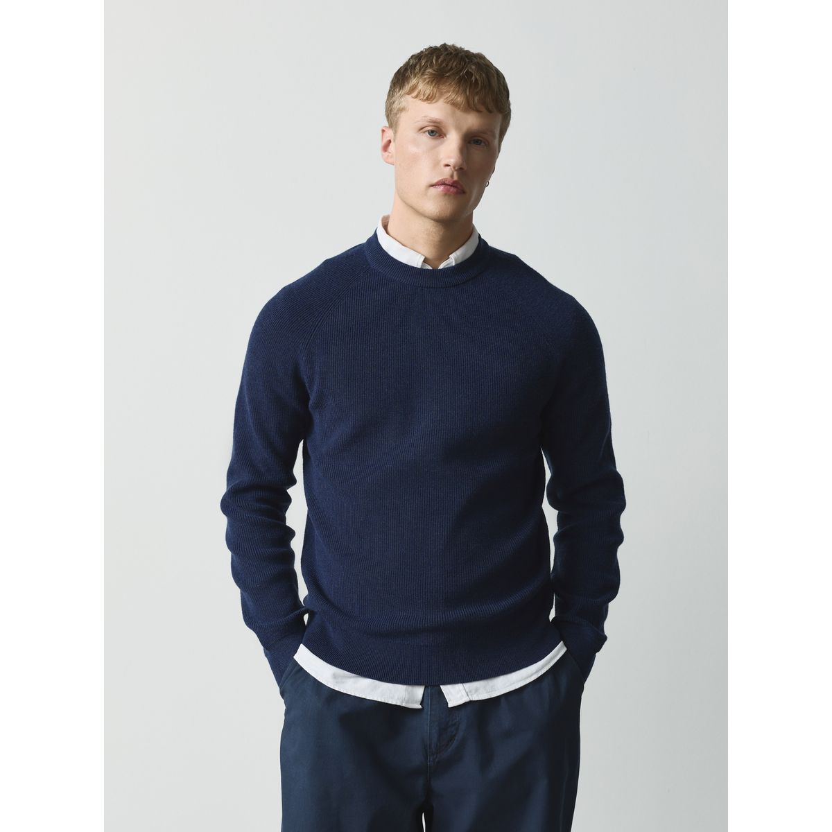 Pull en maille essential, lot de 2 bleu marine/neutre, NEXT