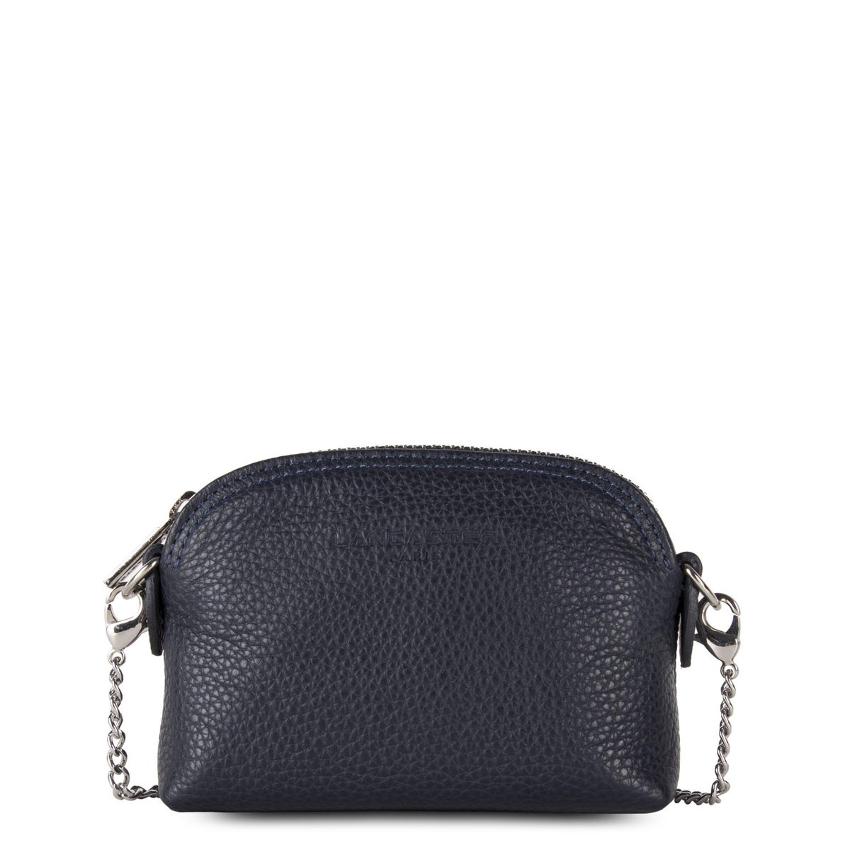 Petit porte-monnaie FOULONNÉ PM bleu foncé, LANCASTER