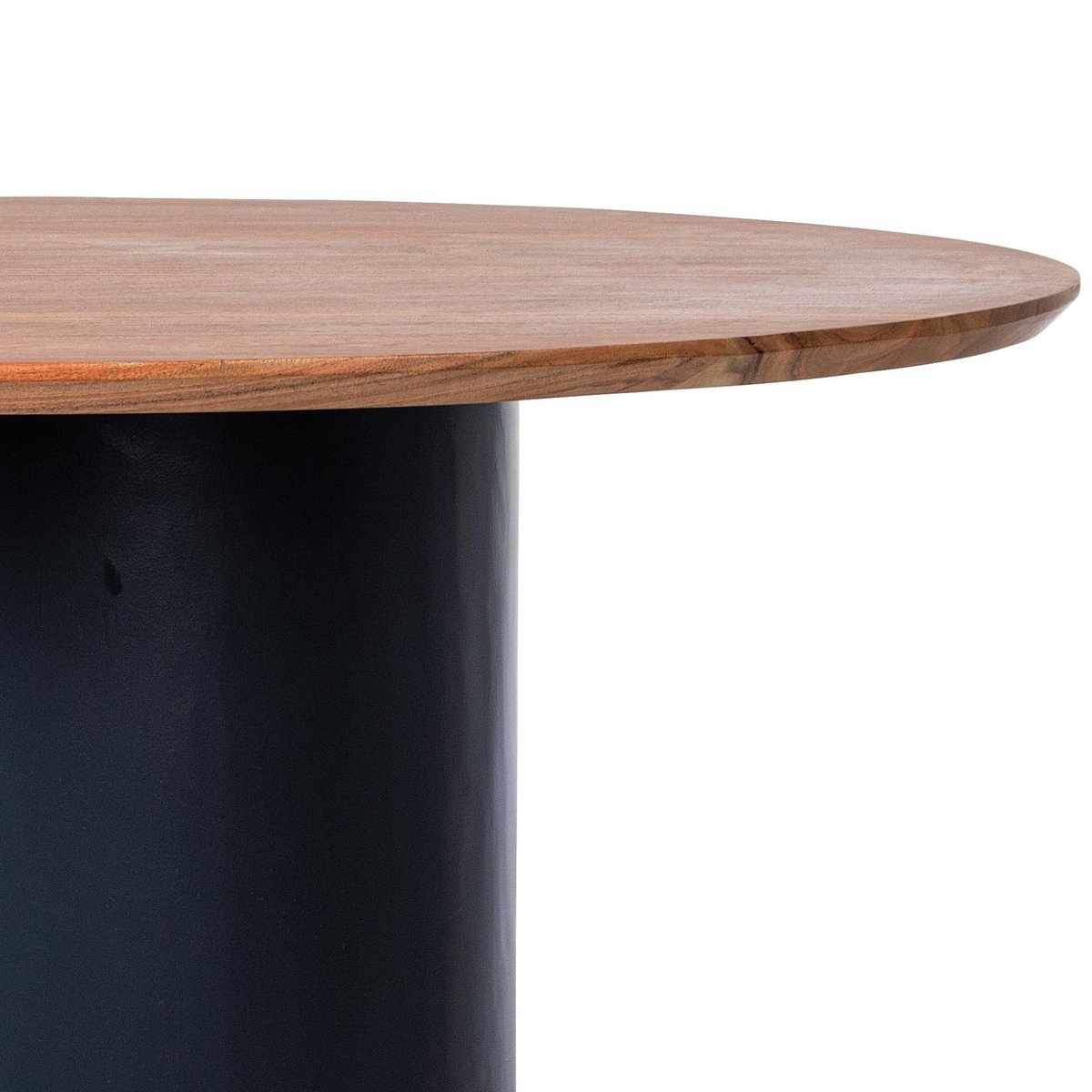 Table ronde contemporaine D115 4 places en acacia - SAJO bleu foncé, HELLIN, DEPUIS 1862