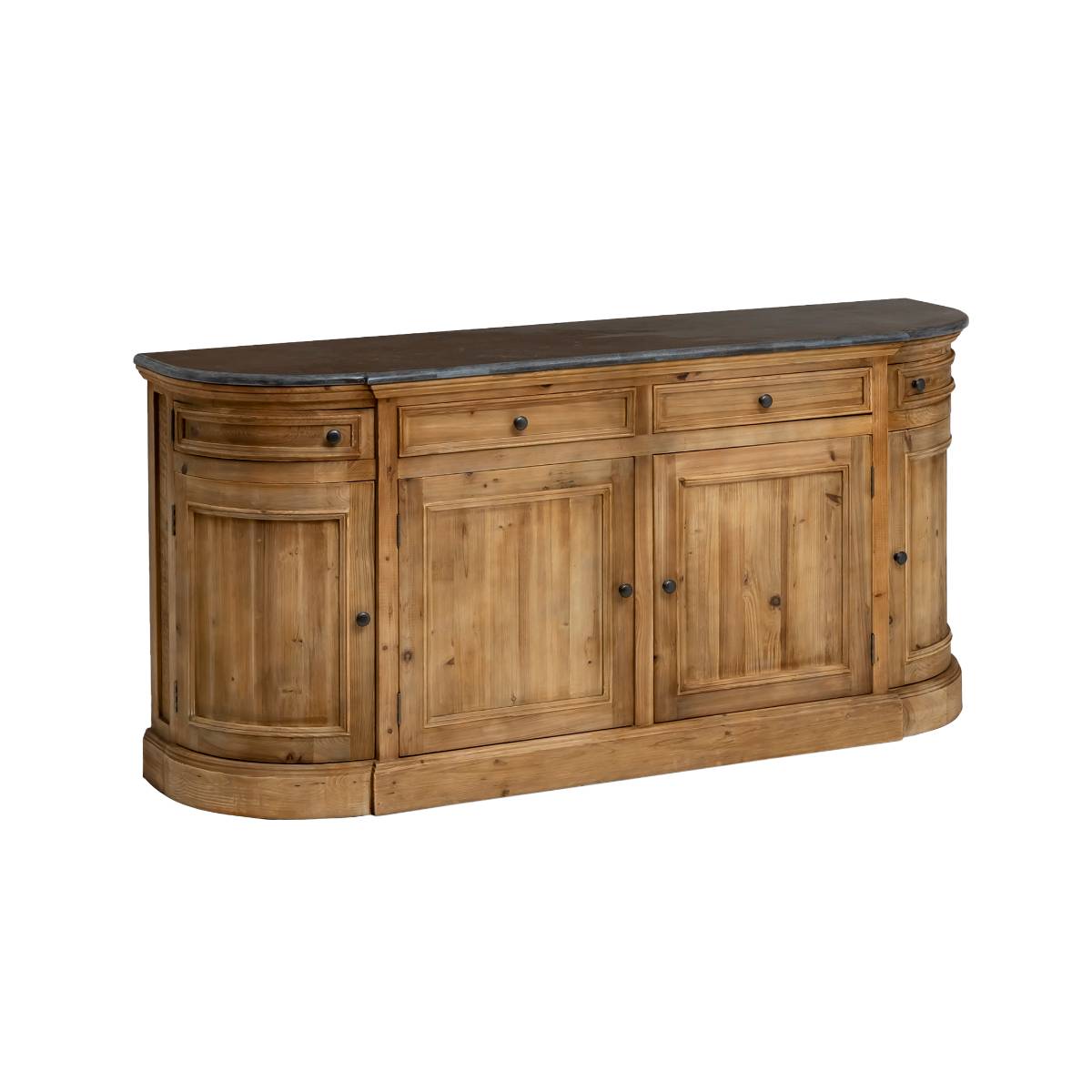 Buffet en bois massif GARANCE bois foncé, MADE IN MEUBLES