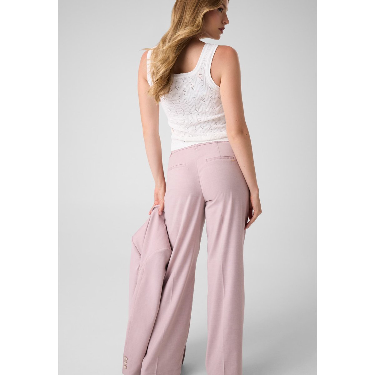 Pantalon Sur Mesure Straight rose, GUESS