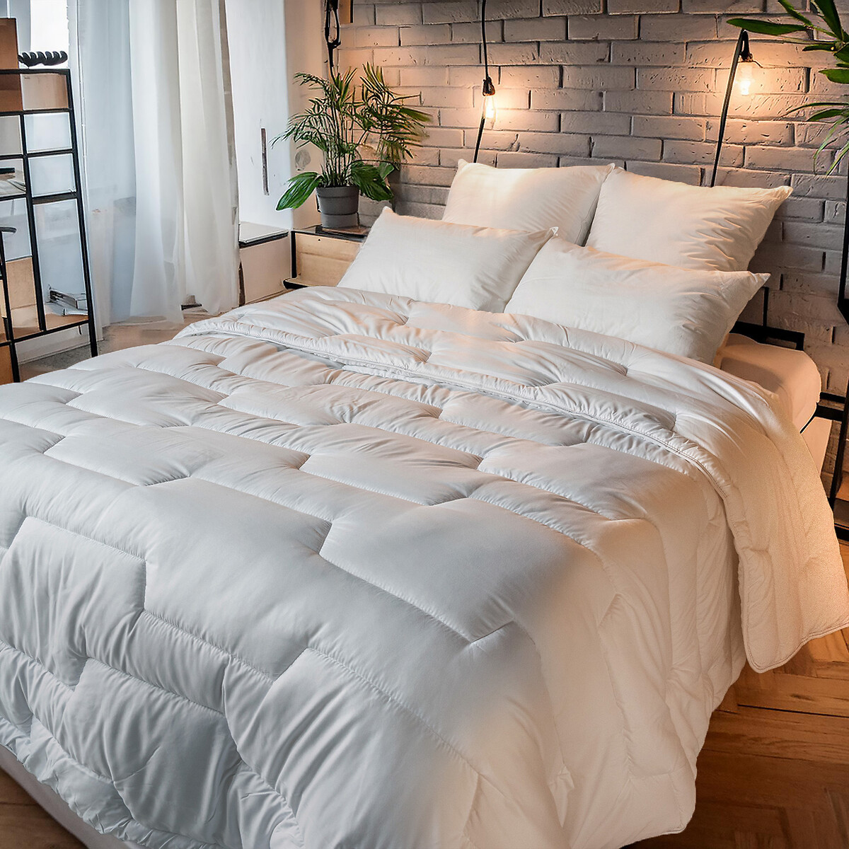 Couette 50% laine merinos 50%fibres polyester blanc, COLAS NORMAND