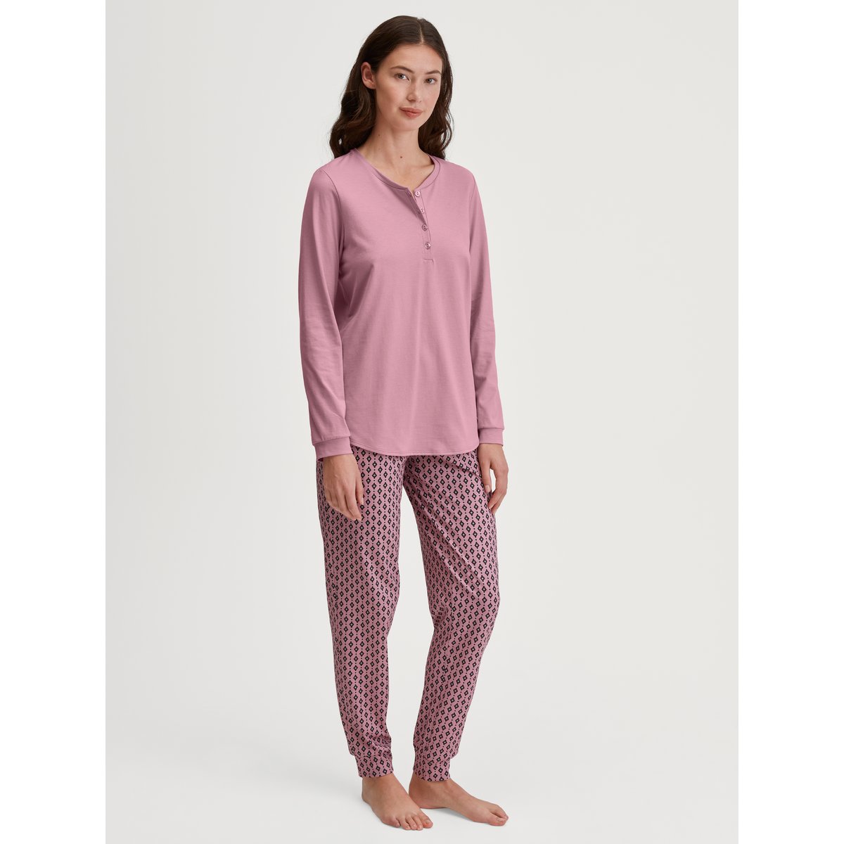 Bas de pyjama avec poignets Coton FAVOURITES BOTANIC lilas, CALIDA