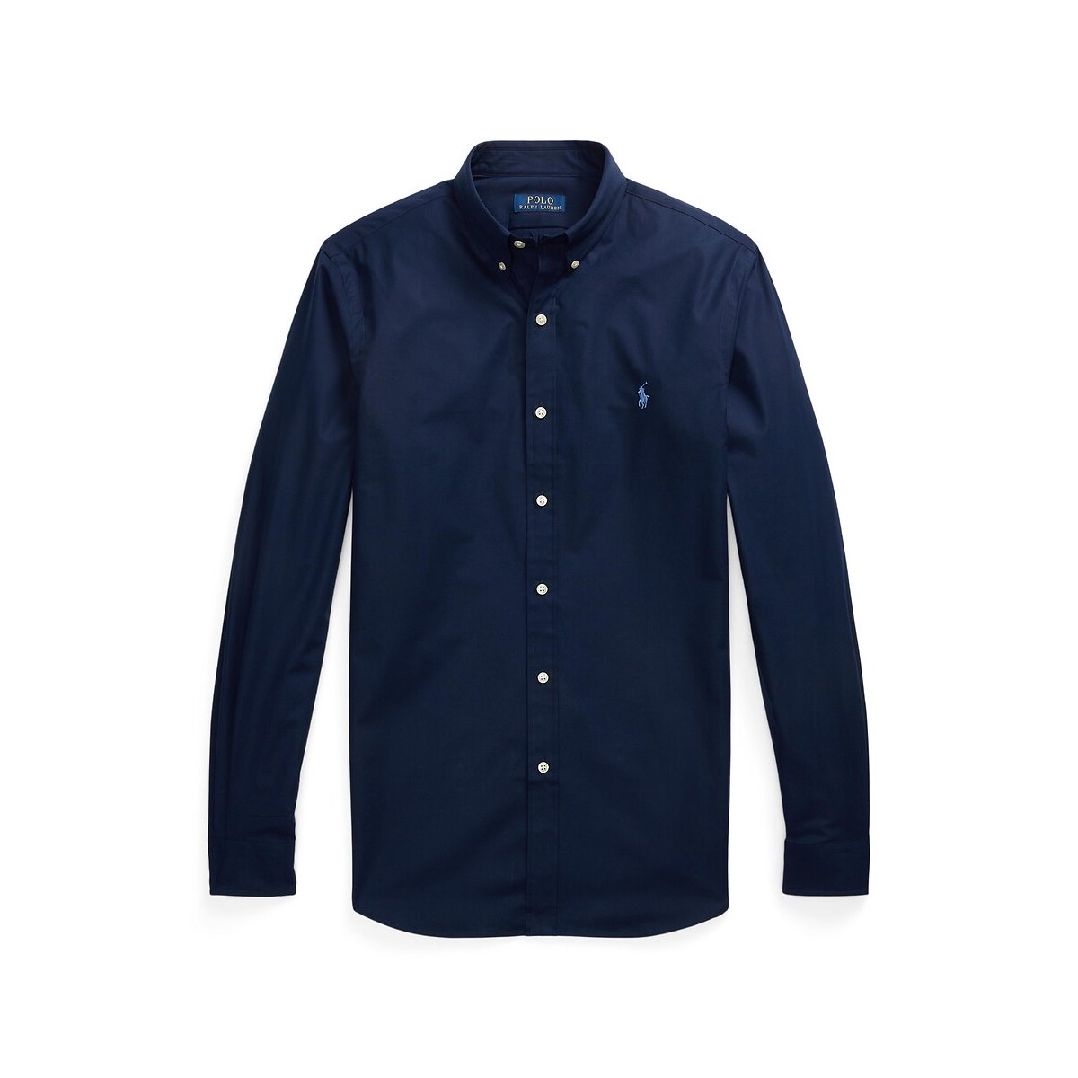Overhemd in stretchpopeline, slim fit donkerblauw, POLO RALPH LAUREN