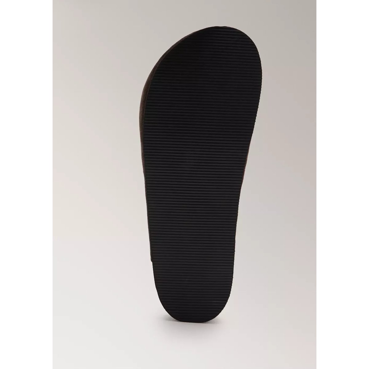 Chaussons sabots en cuir marron, MANGO