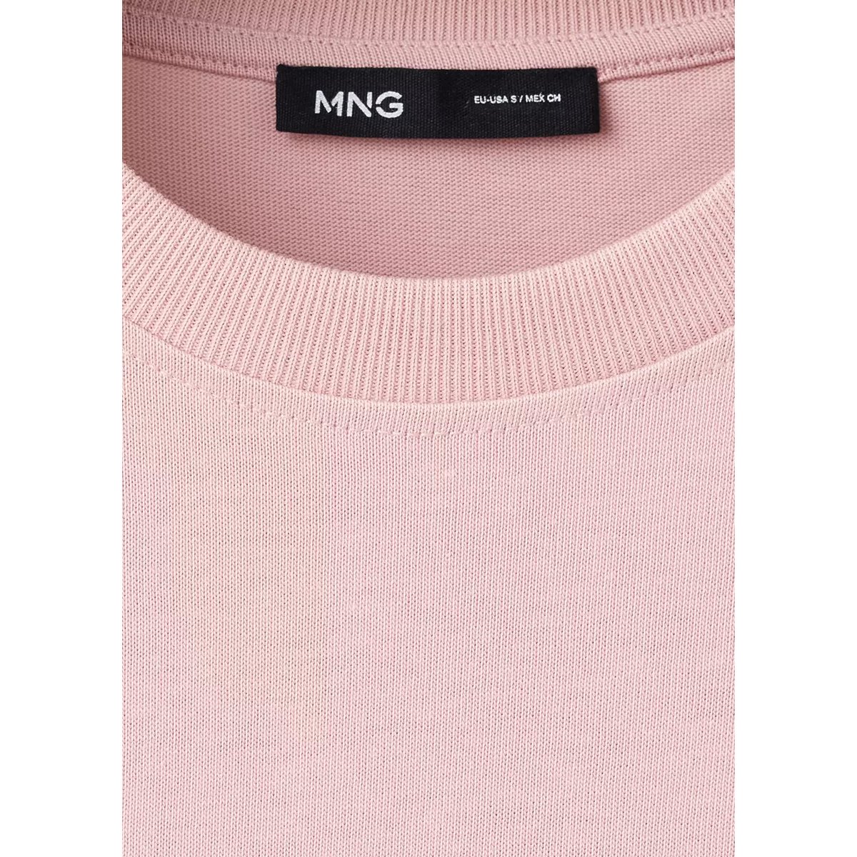 T-shirt manches courtes oversize rose, MANGO