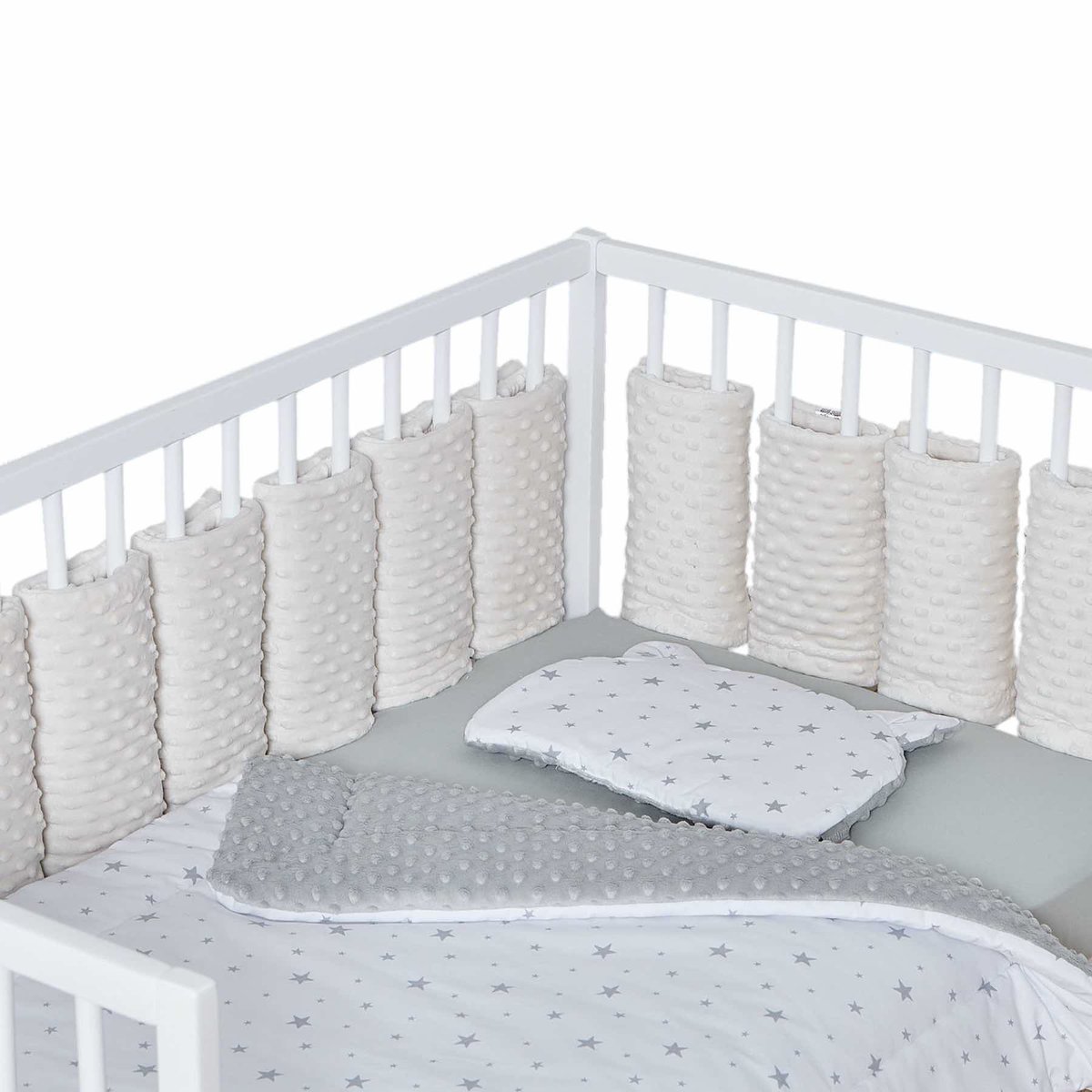 Tour de lit modulable 10 pièces extra doux, MINKY écru, SEVIRA KIDS
