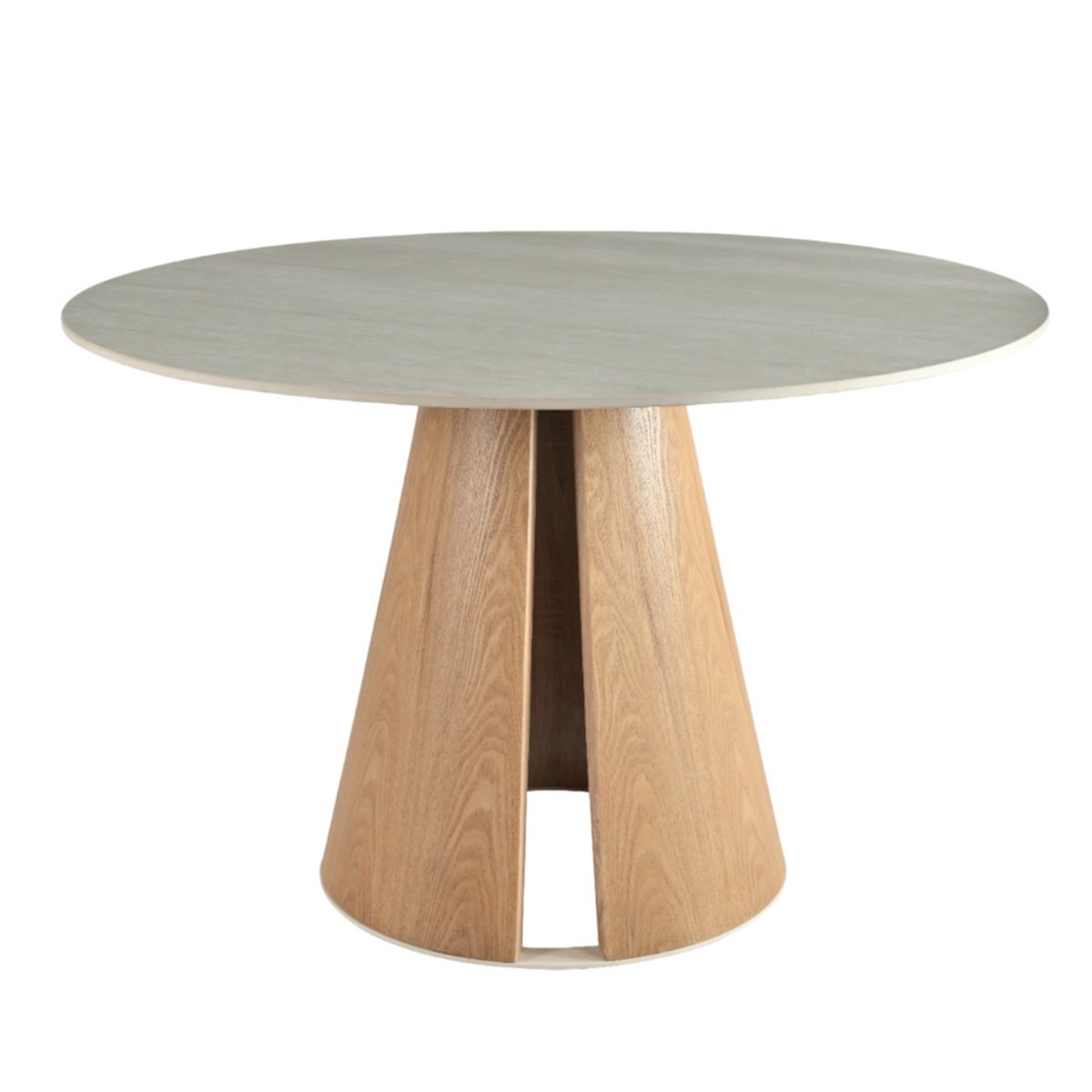 Table repas céramique D 120 cm beige, ZAGO