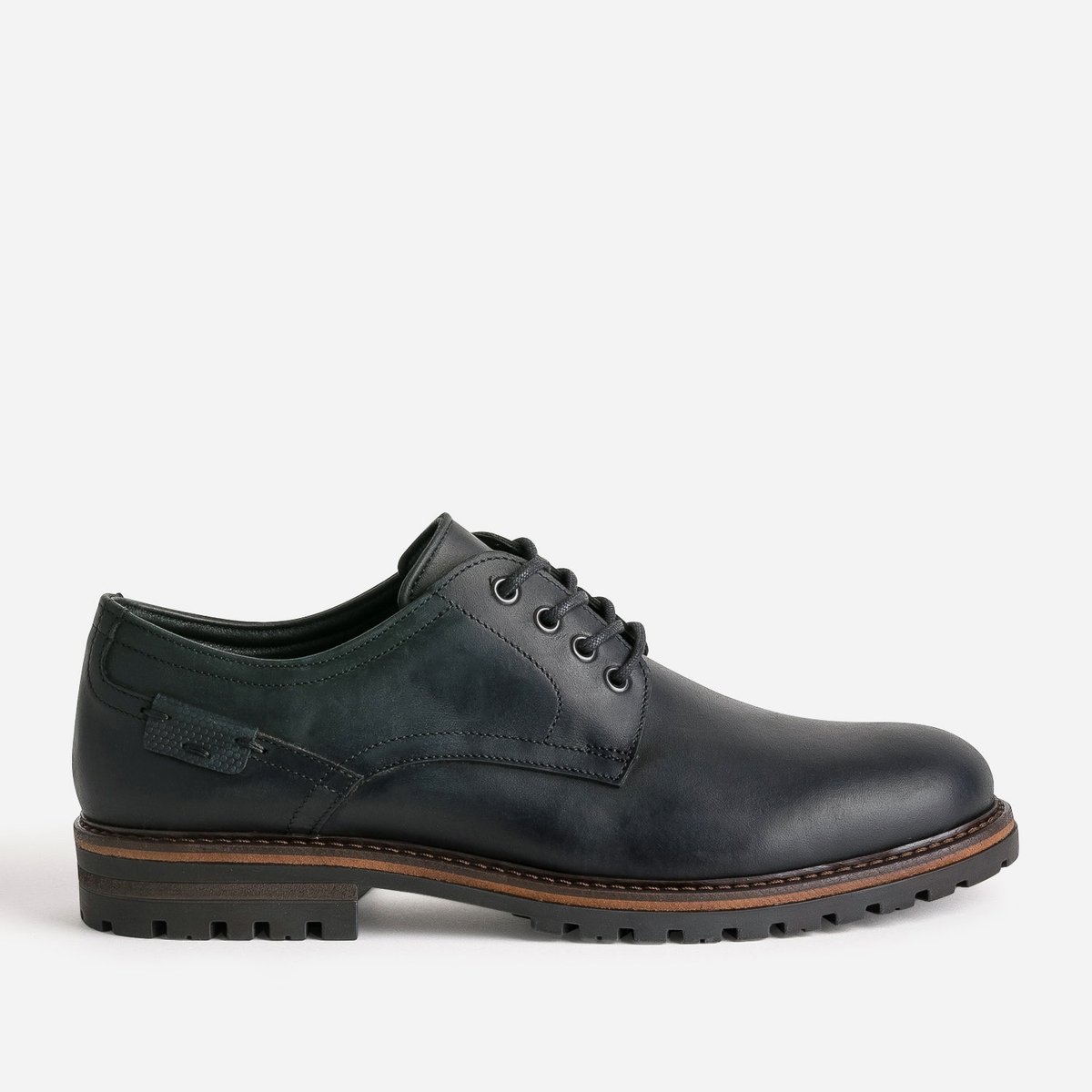 Derby en cuir CLEANDRE noir, ERAM