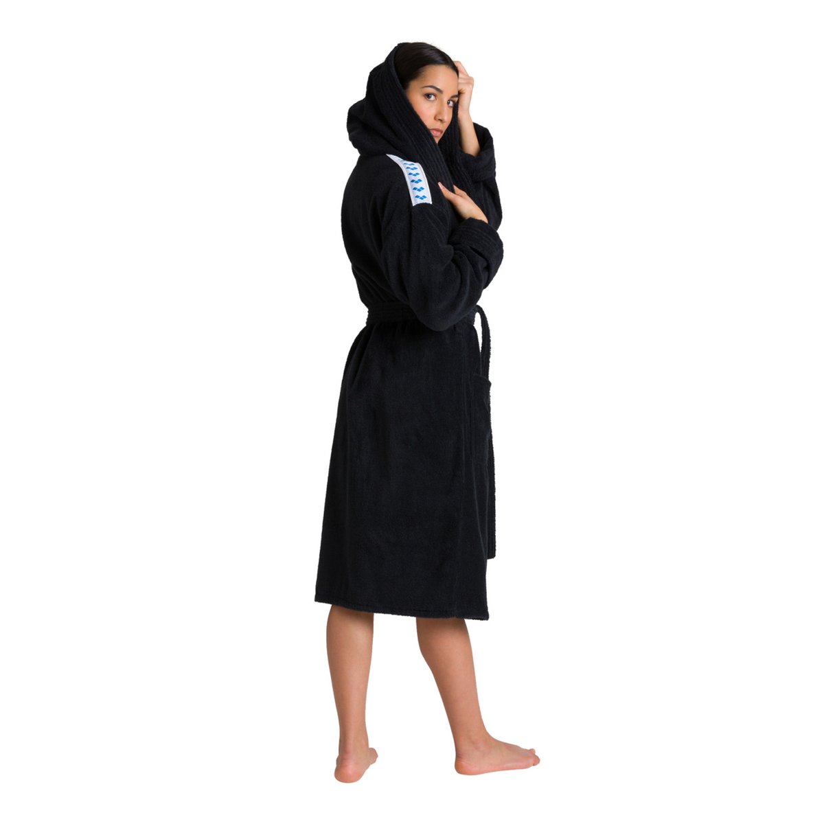 Peignoir Soft Robe Core black white, ARENA