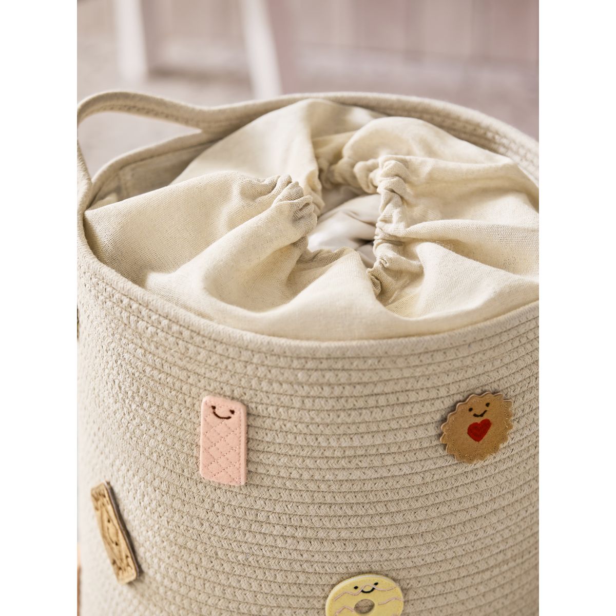 Panier à linge biscuit naturel, NEXT