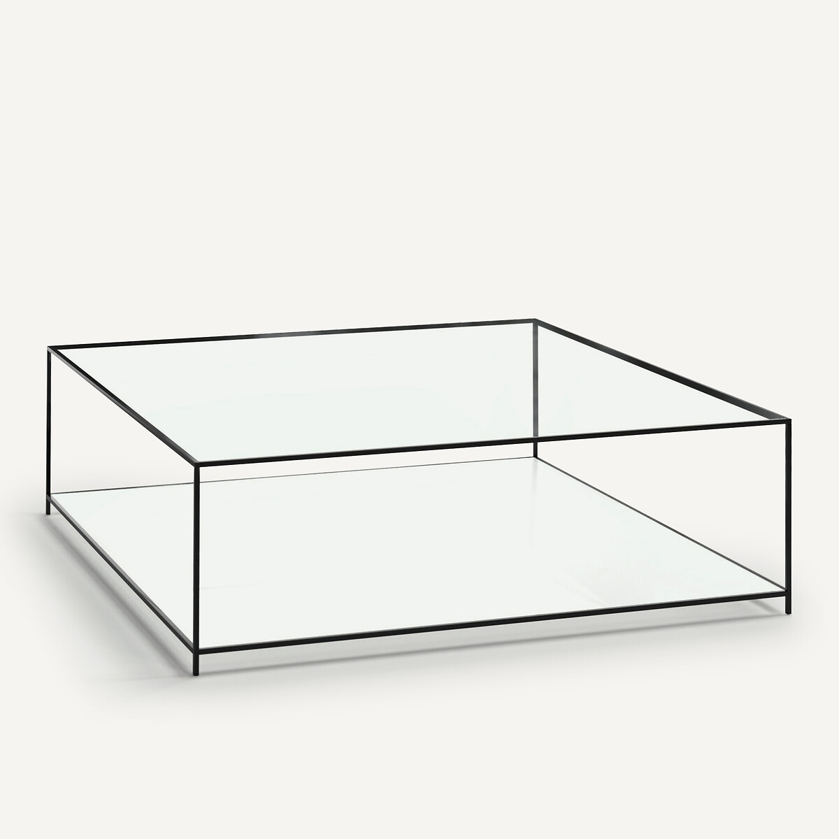 Table basse carrée verre trempé, Sybil transparent, AM.PM