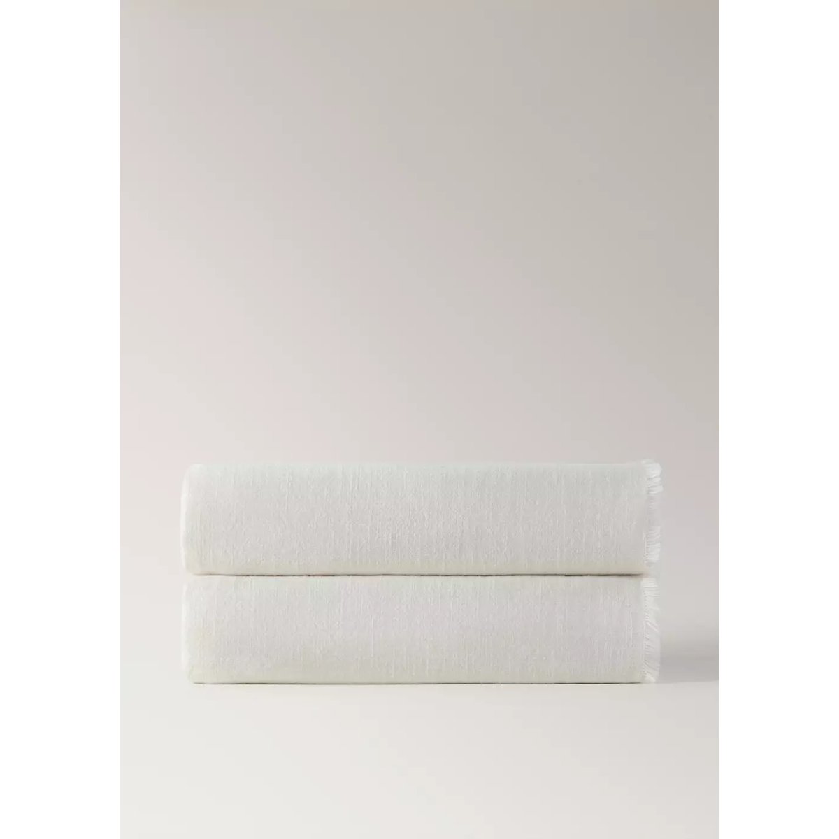 Couverture coton multi-usage blanc cassé, MANGO HOME