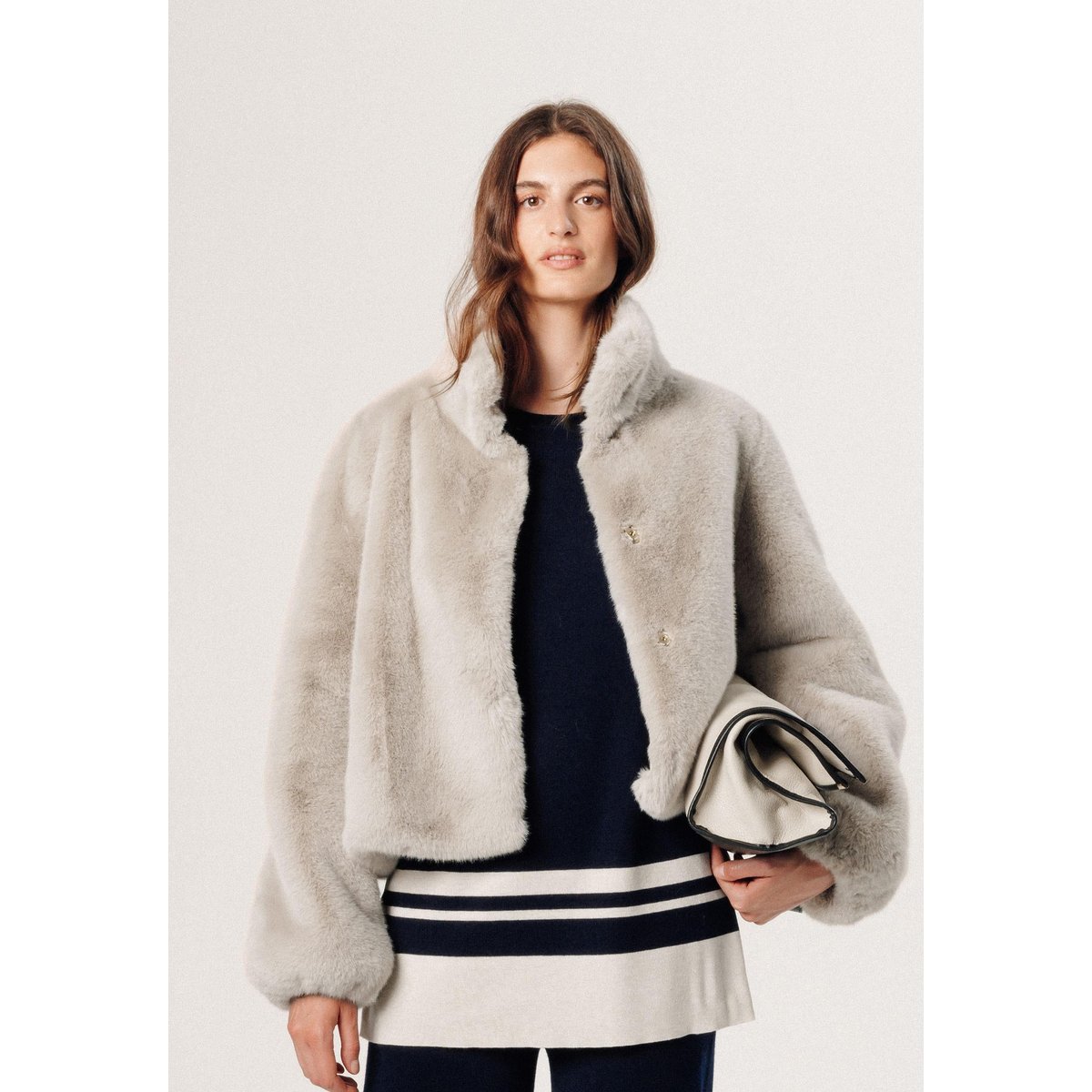 Blouson coupe courte et doux beige, RODIER