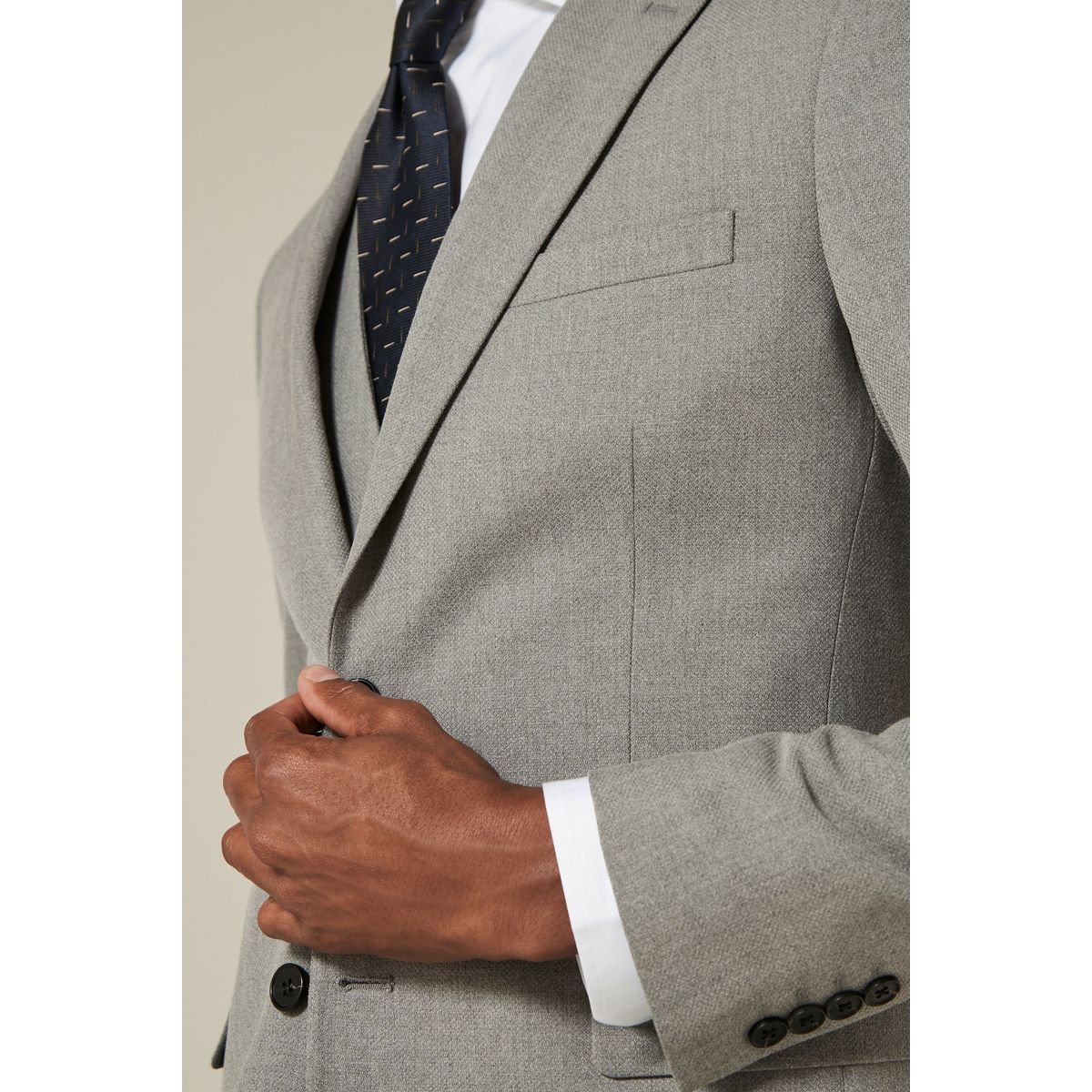 Veste de costume slim texturée gris, NEXT