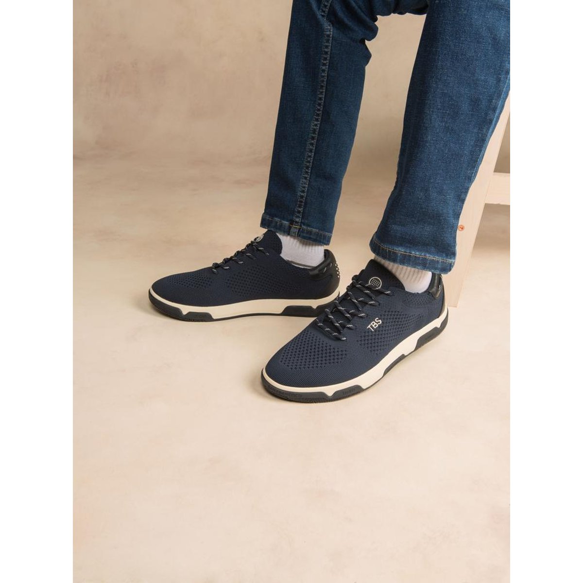 Tennis toile GUEKNIT bleu, TBS