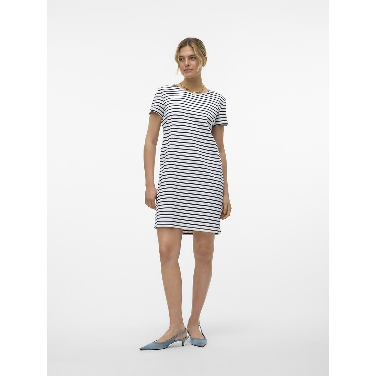 Short-Sleeved Sailor Dress white, VERO MODA