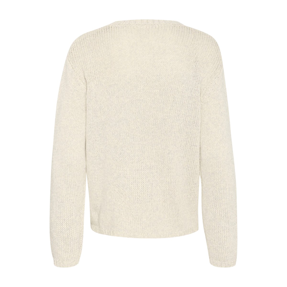 Knitted pullover blanc turtledove melange, KAFFE