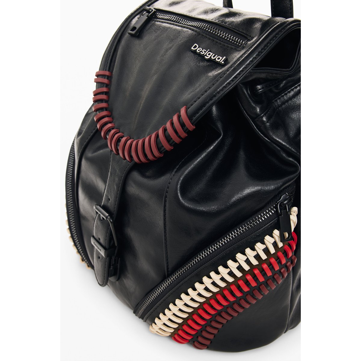 Petit sac à dos brodé noir, DESIGUAL