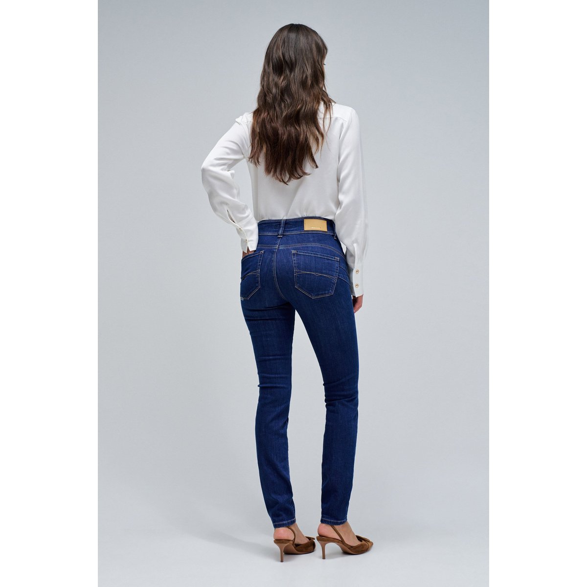 JEAN SECRET PUSH IN SKINNY bleu denim, SALSA JEANS