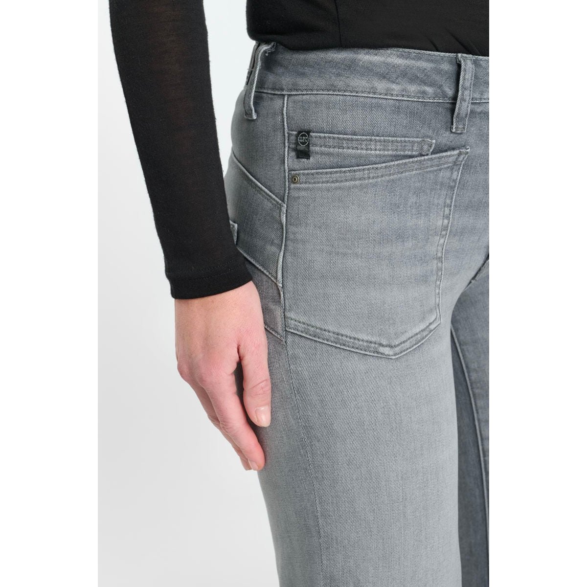 Jeans flare PULP high flare, longueur 34 grey, LE TEMPS DES CERISES