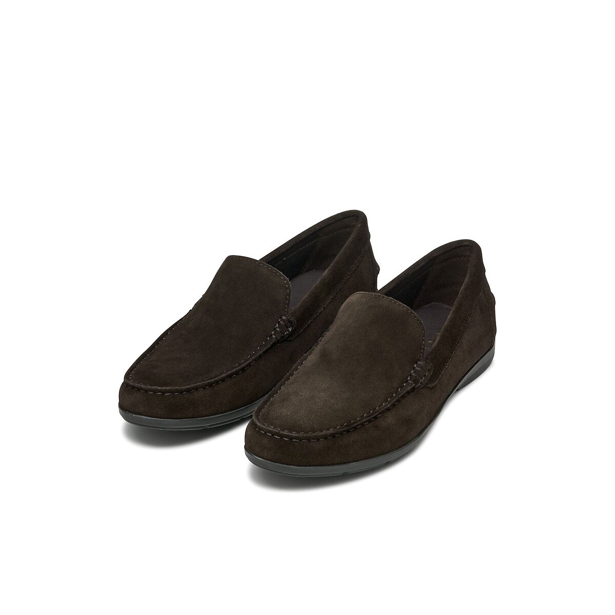 Mocassins en cuir suédé Siron marron foncé, GEOX