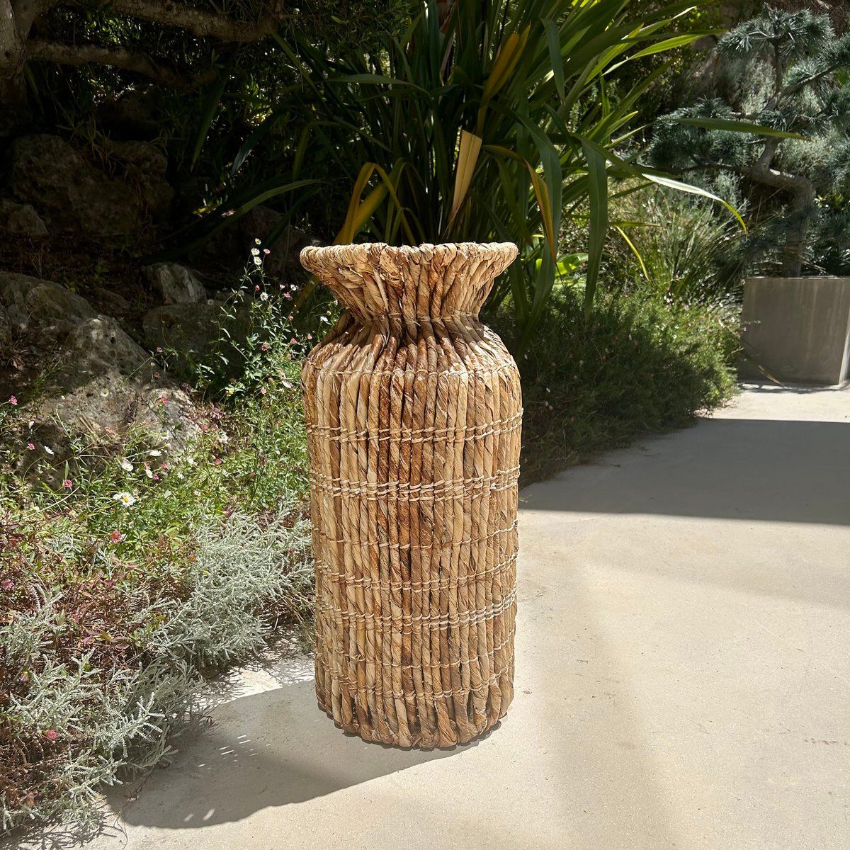 Jarre en fibre d'abaca naturel, NOW'S HOME