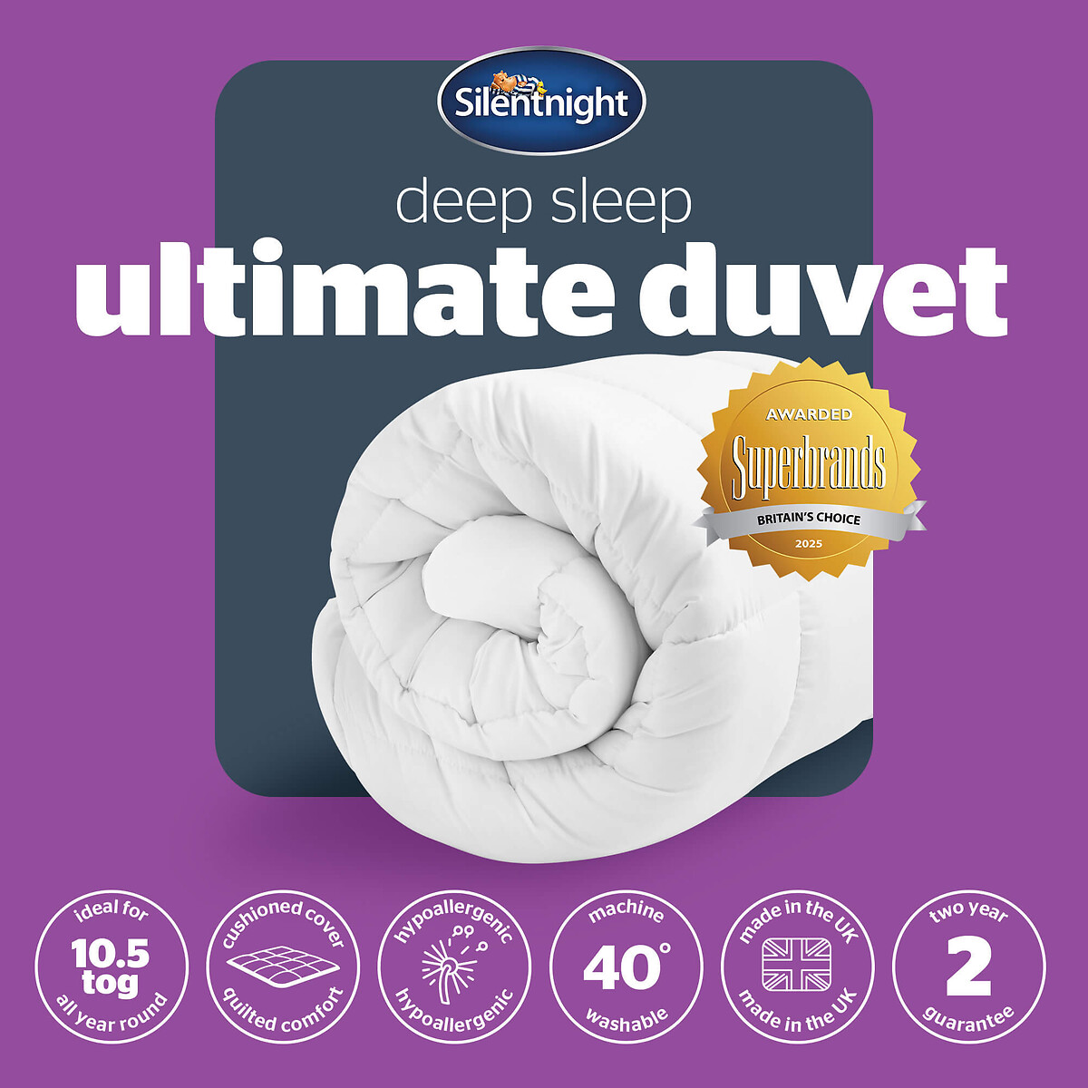 Ultimate Deep Sleep Duvet - 10.5 Tog white, SILENTNIGHT